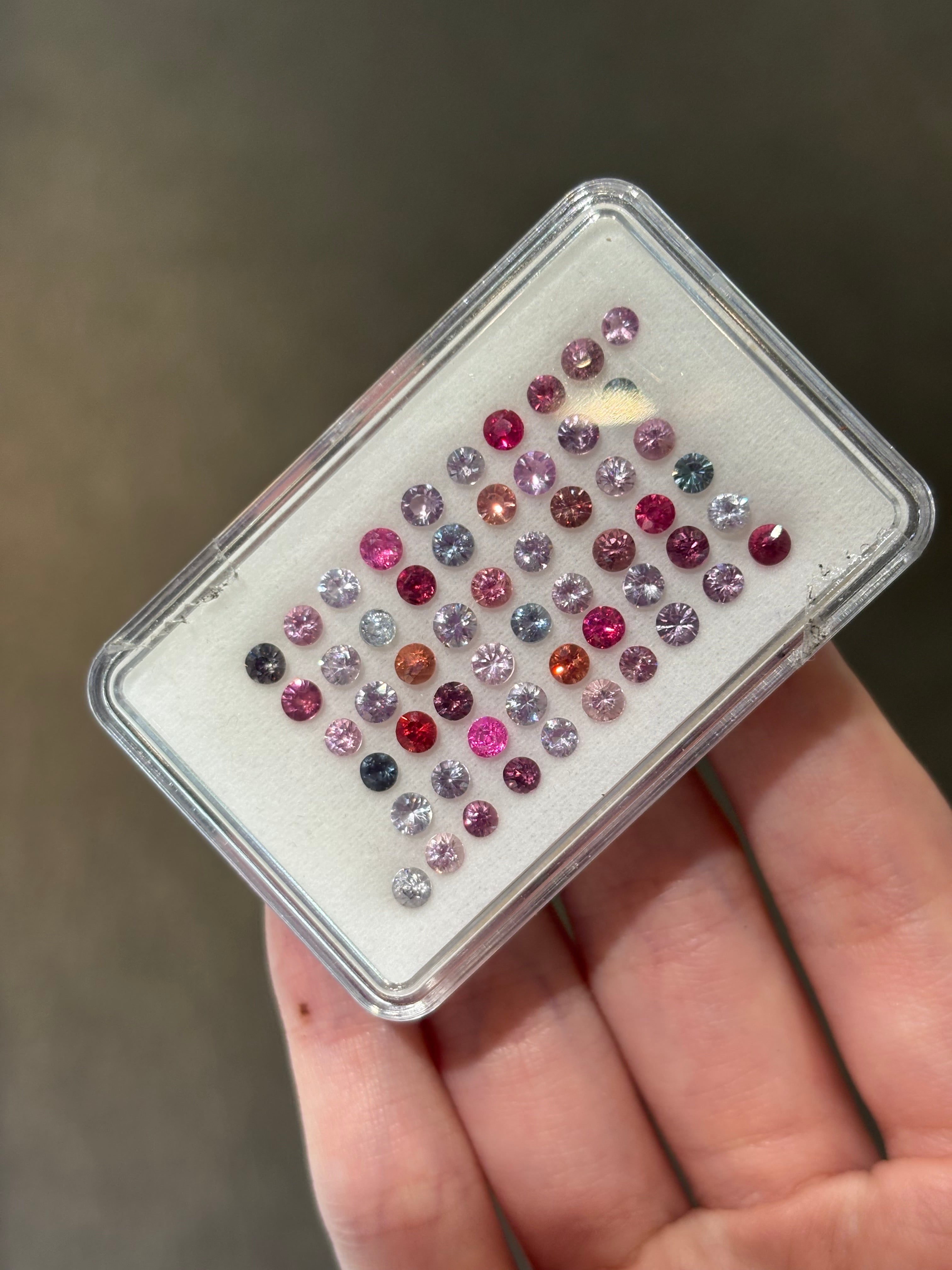 7.46ct Burma Spinel Round Set DXBCS4615