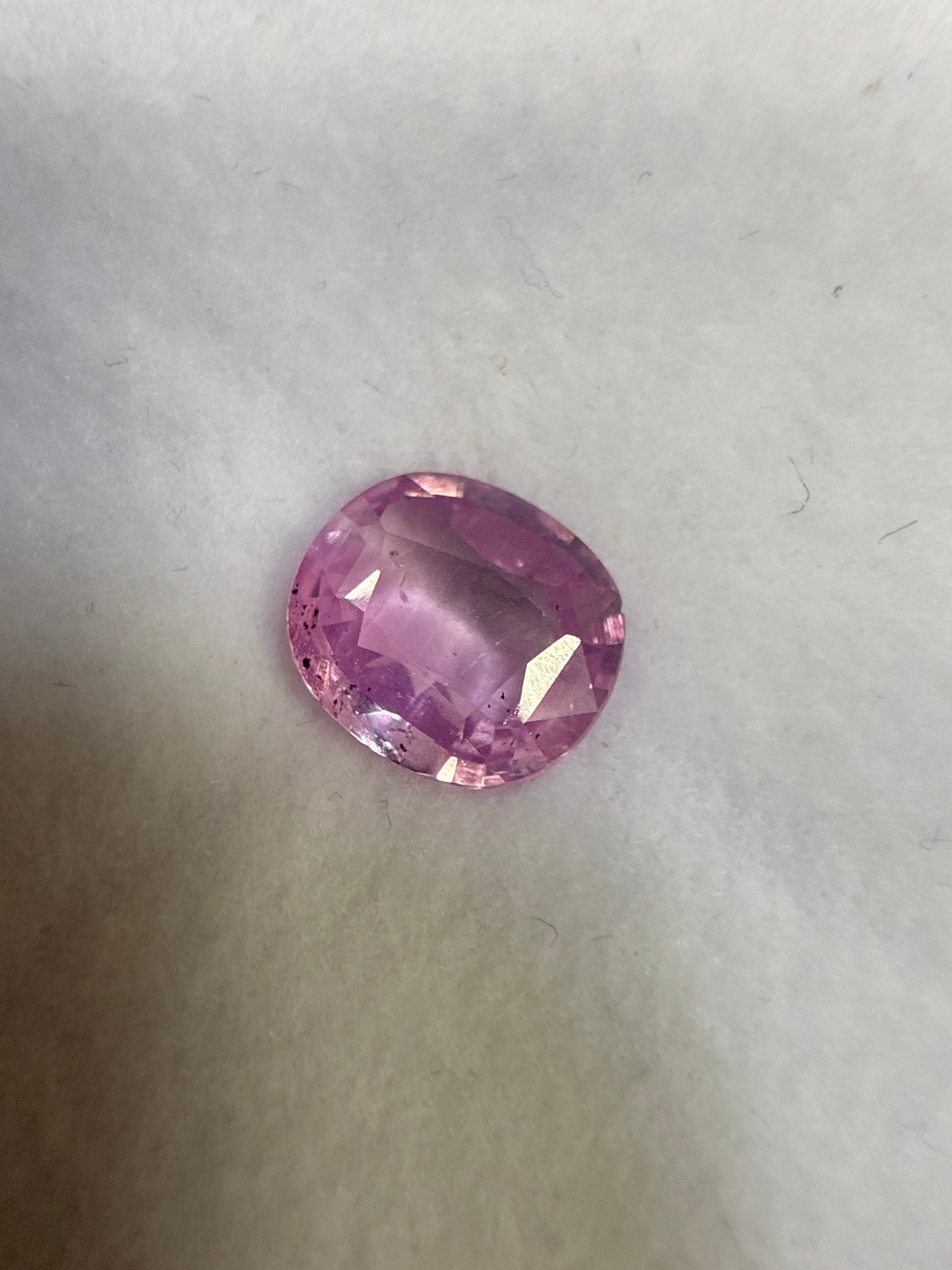 2.86ct Certified Kashmir Padparadscha Sapphire