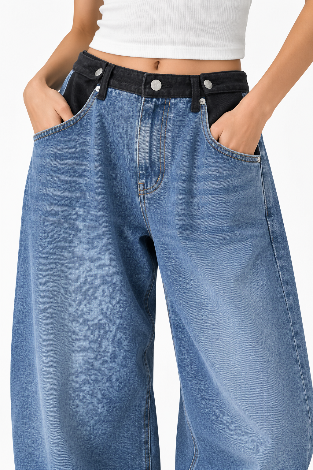 ADJUSTABLE TAB-WAIST WIDE-LEG TROUSERS (بنطلون) “IKSEON-DONG”
