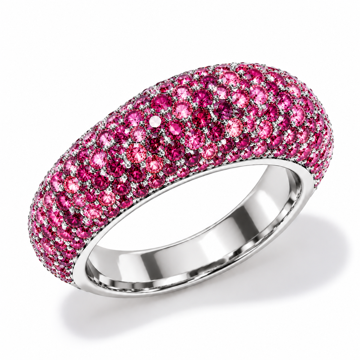 Silver Sugar Dust Half Eternity Ring SETTING ONLY SABSET075
