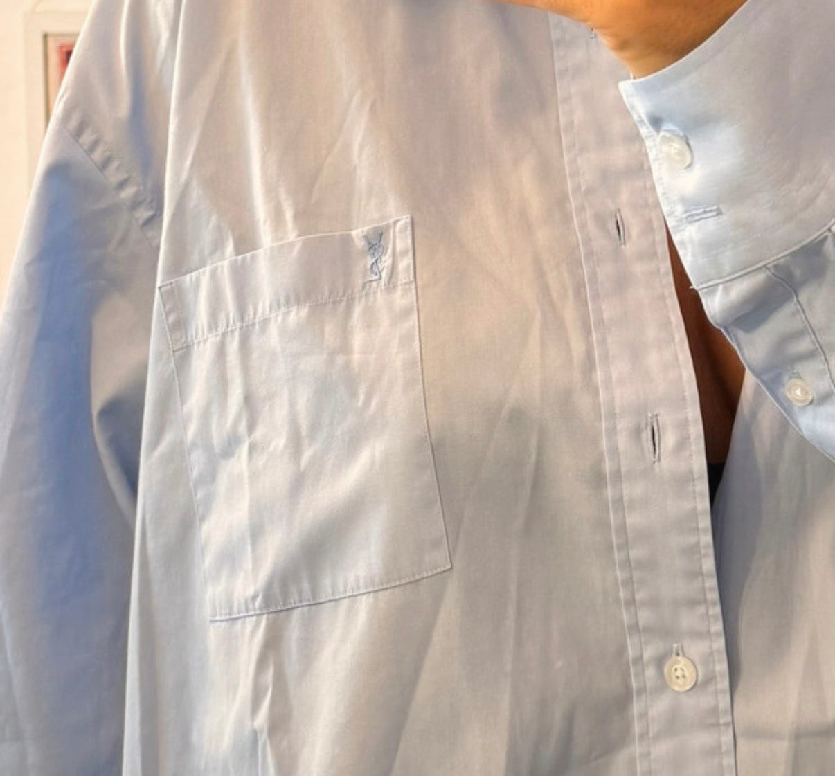 YSL Yves Saint Laurent long sleeve button down shirt L DBXM0046