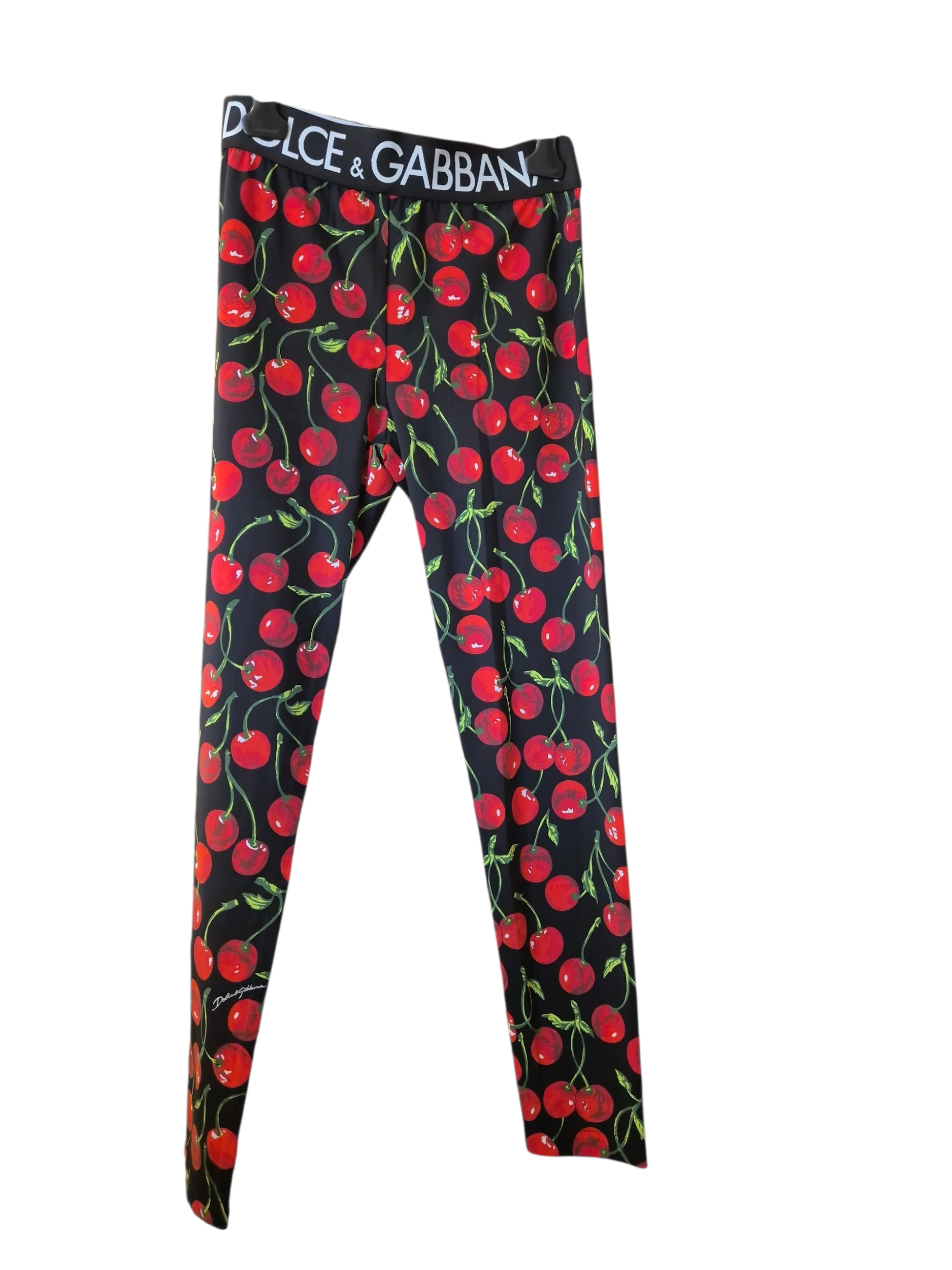 Dolce & Gabbana Leggings Black Cherry Logo DG6146B