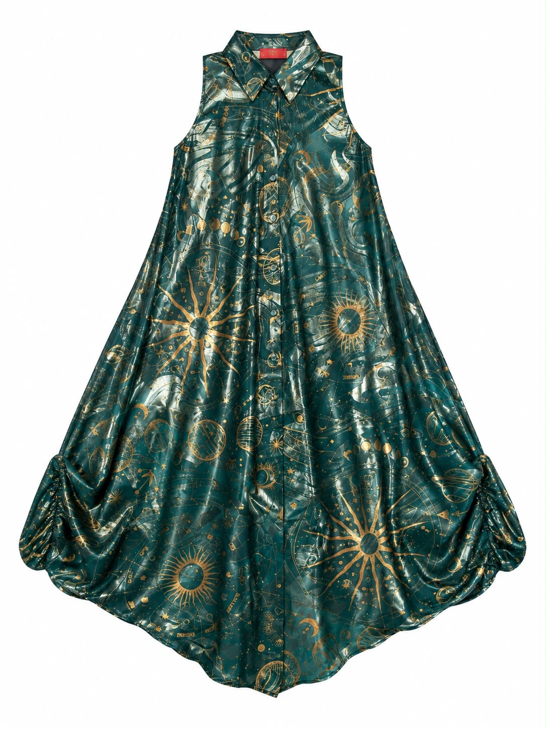 DRESS BANIA WAVE SILK EMERALD MOON MCL12829