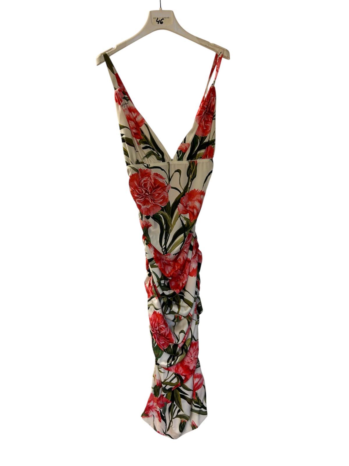 Dolce & Gabbana DRESS White Flower Print DG4017B