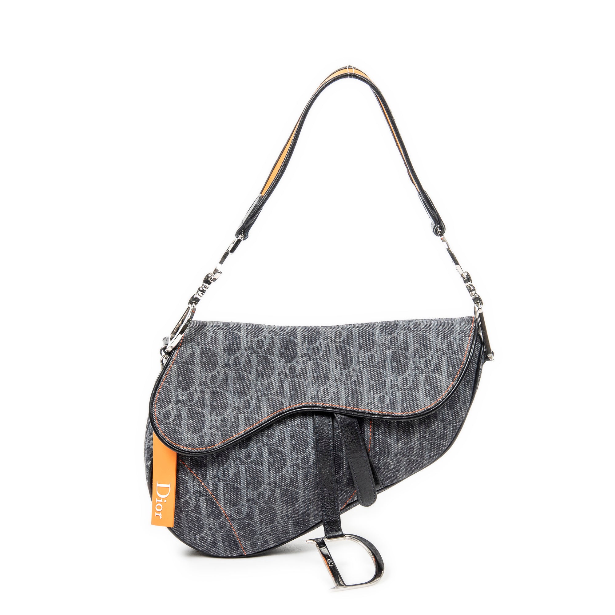 Dior Flight Line Saddle Bag 0 Blue Denim Diorissimo Denim Canvas ABA3046