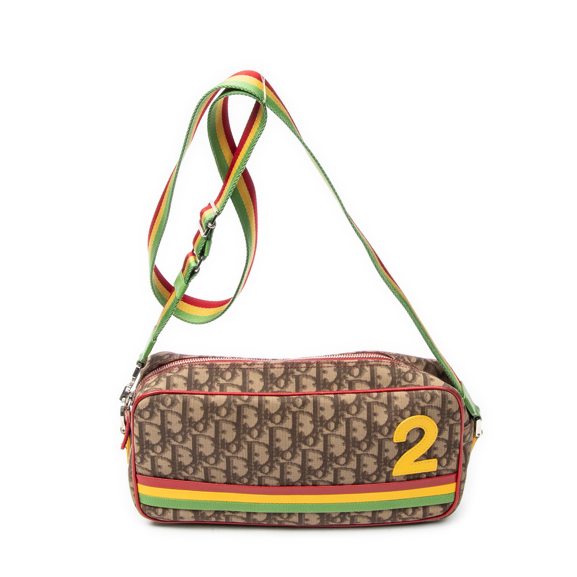 Dior Rasta Collection No. 2 Messenger 0 Brown/Red Diorissimo Coated Canvas ABC4752