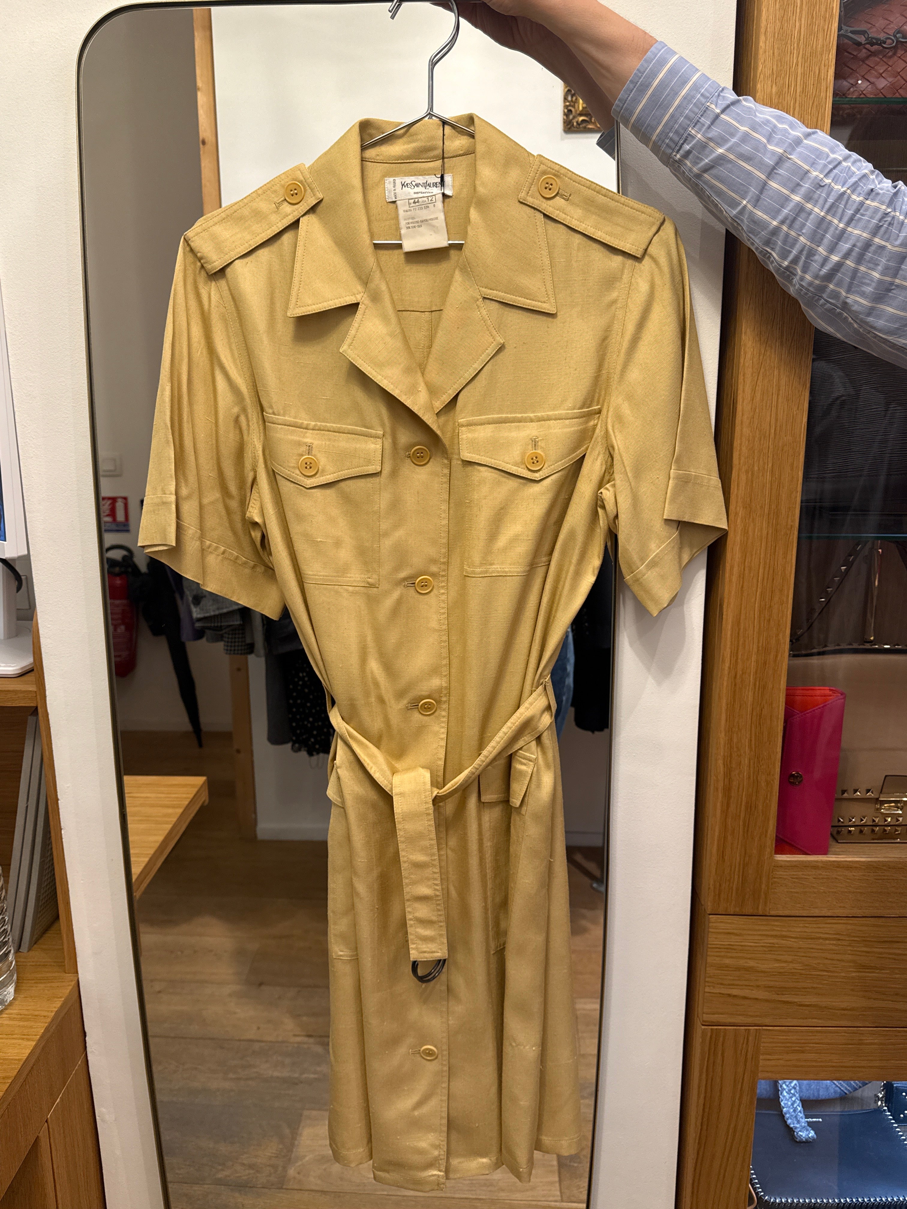 Yves Saint Laurent Yellow safari style dress AGC3618