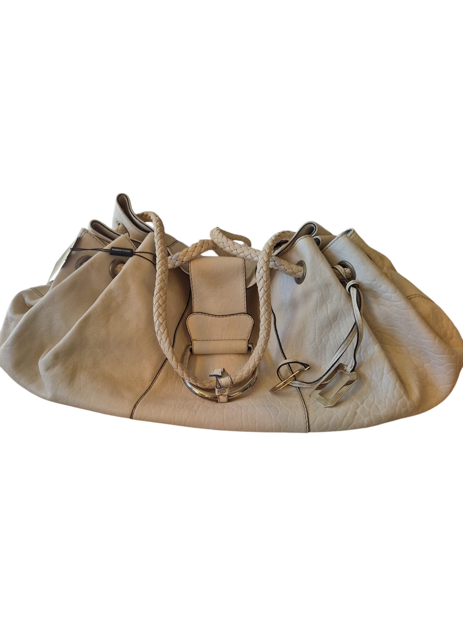 Dolce & Gabbana Hand bag off white Xlarge leather DG618A