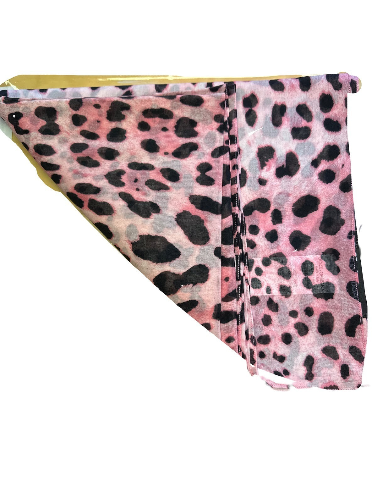 Dolce & Gabbana Scarf Cotton Pink Leopard pattern 200*130 cm DG1170A