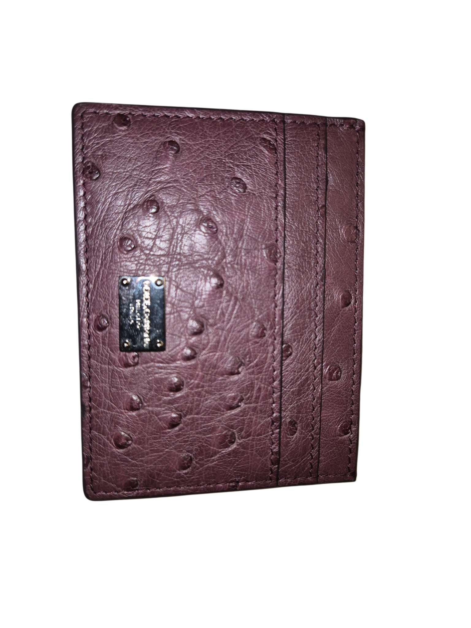 Dolce & Gabbana Cardholder maroon with DG plate DG411A