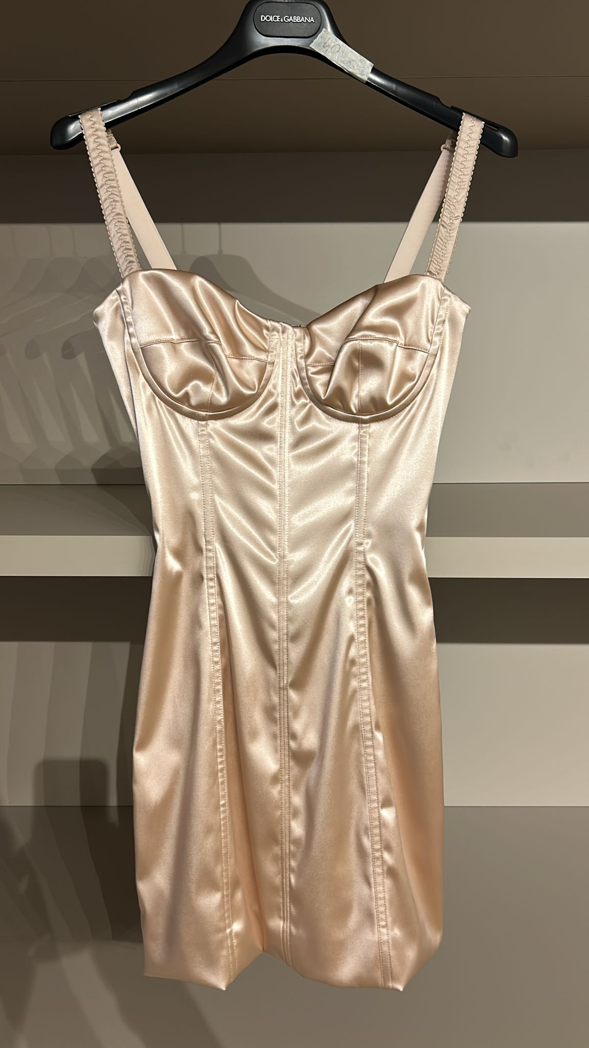 Dolce & Gabbana Beige Silk Short DRESS DG4154B