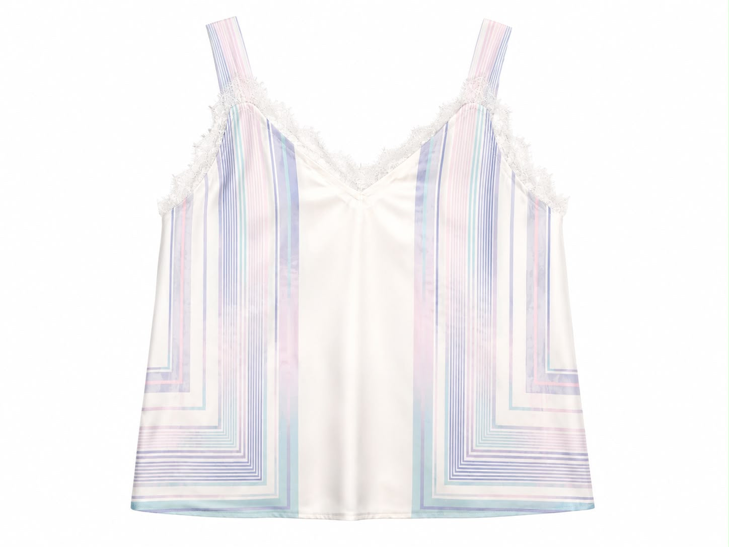 V TOP STRIPES SQUARES LACE PIPPING MCL12805
