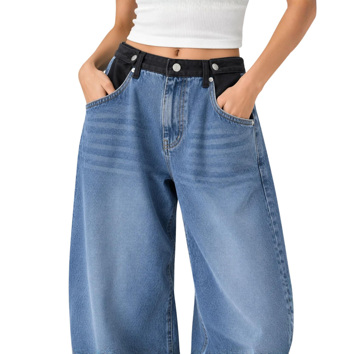 ADJUSTABLE TAB-WAIST WIDE-LEG TROUSERS (بنطلون) “IKSEON-DONG”