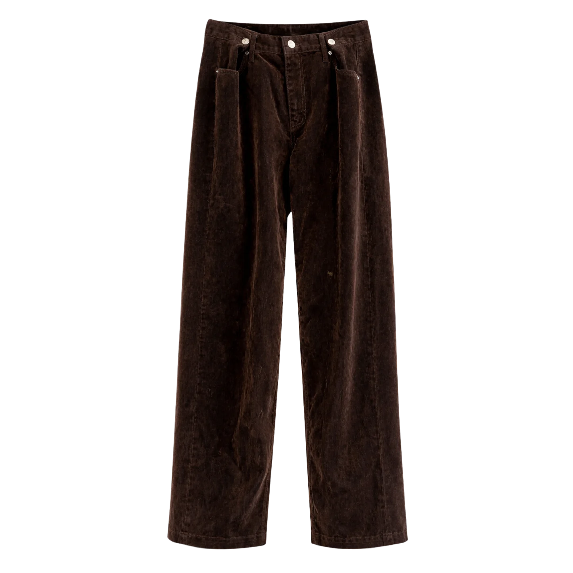 ADJUSTABLE WAISTLINE DENIM TROUSERS