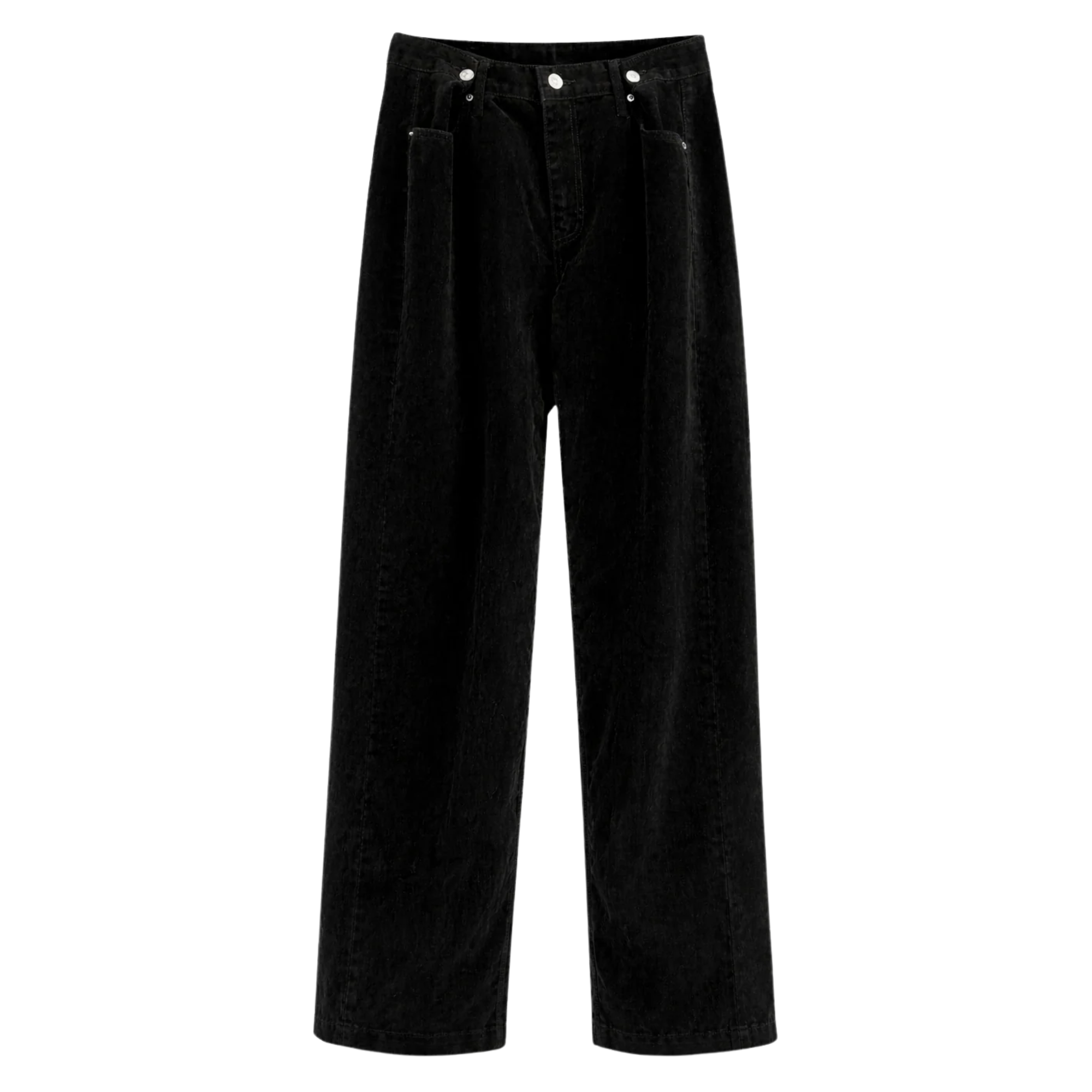 ADJUSTABLE WAISTLINE DENIM TROUSERS