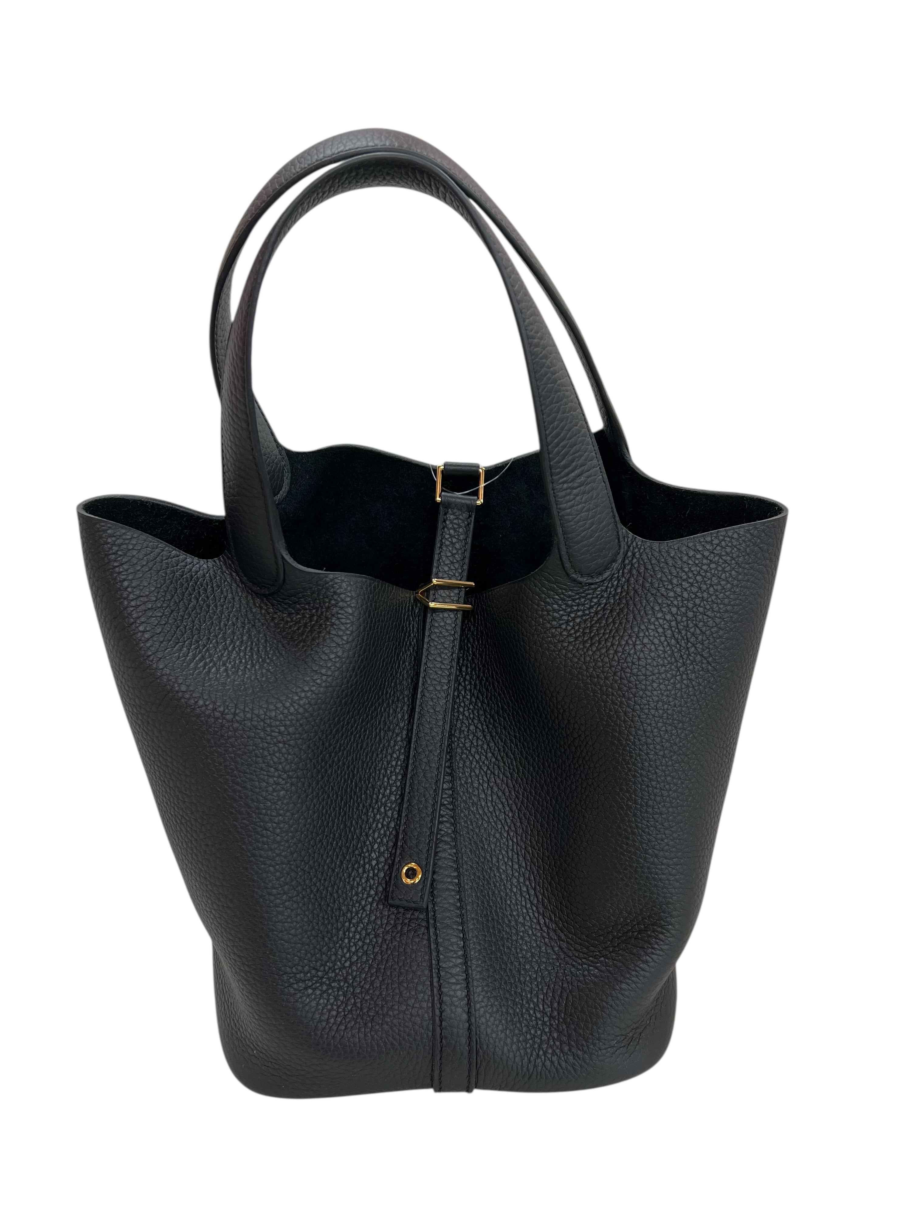 Hermes Picotin lock MM Black Clemance GHW #W SKCJB-253131