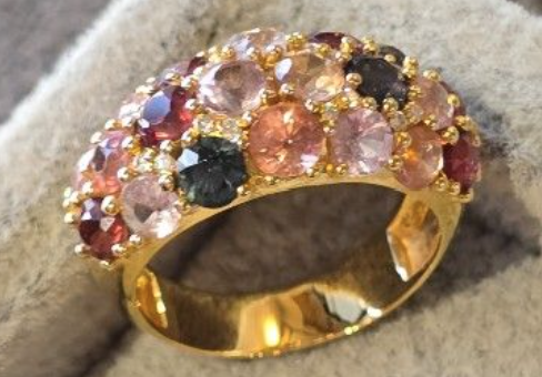 4.81ct Unheated Burma Spinel Ring with natural diamonds in 18K gold setting SKH1127