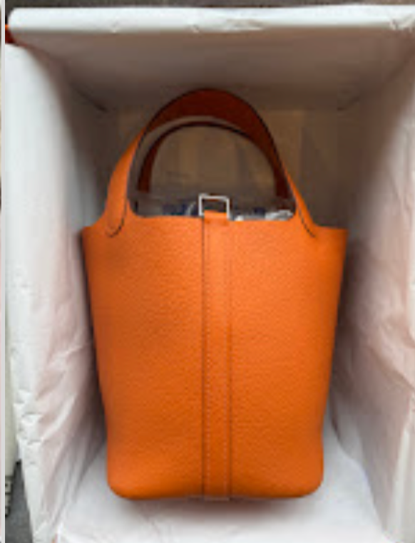 Hermes Picotin 18 orange phw K TC ALTC0678