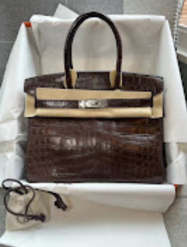 Hermes Birkin30 ebene phw Square G matt, toile(interior) ALTC0574