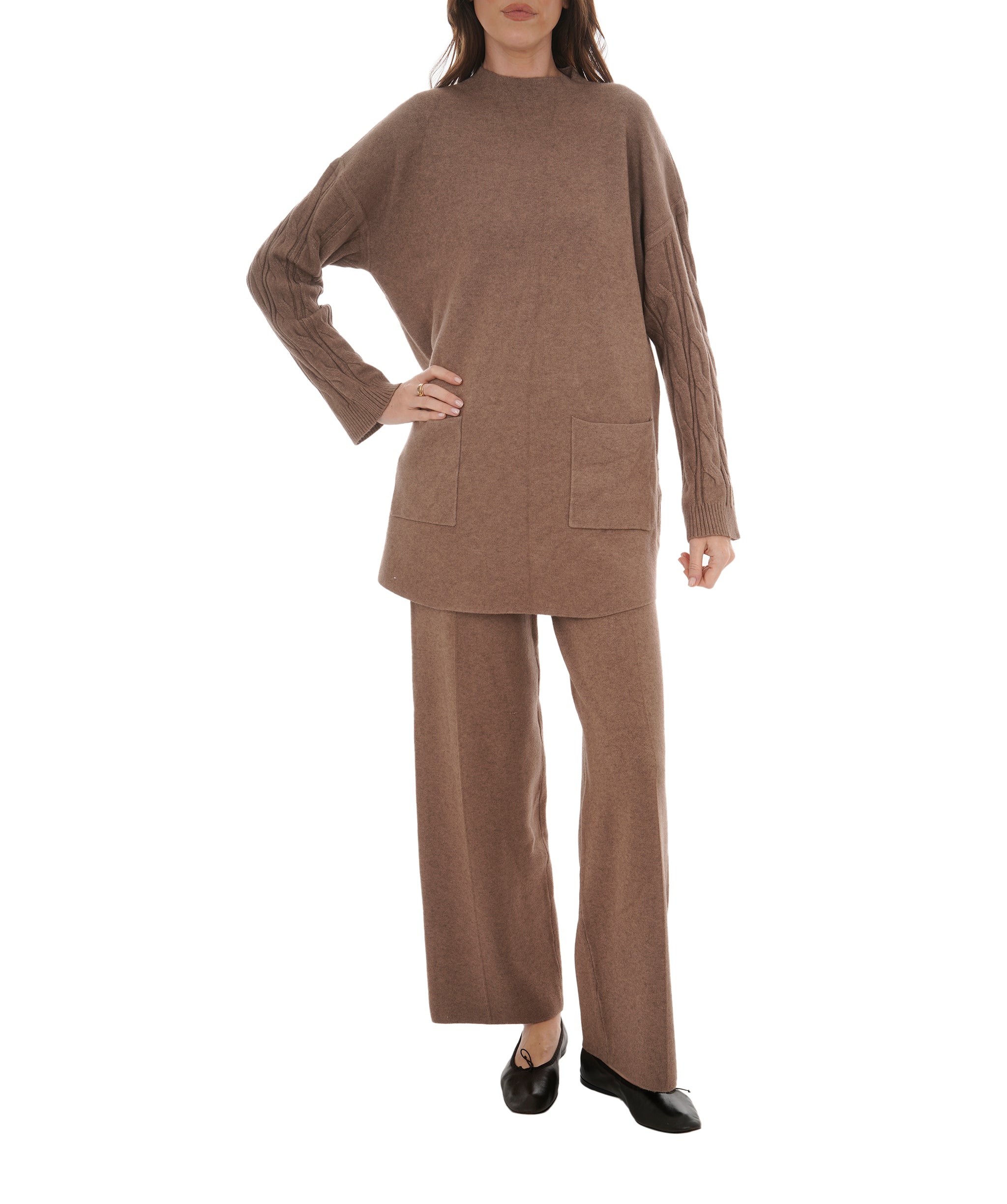 Cable Knit Loungeset Sand Knit XL AKC0119