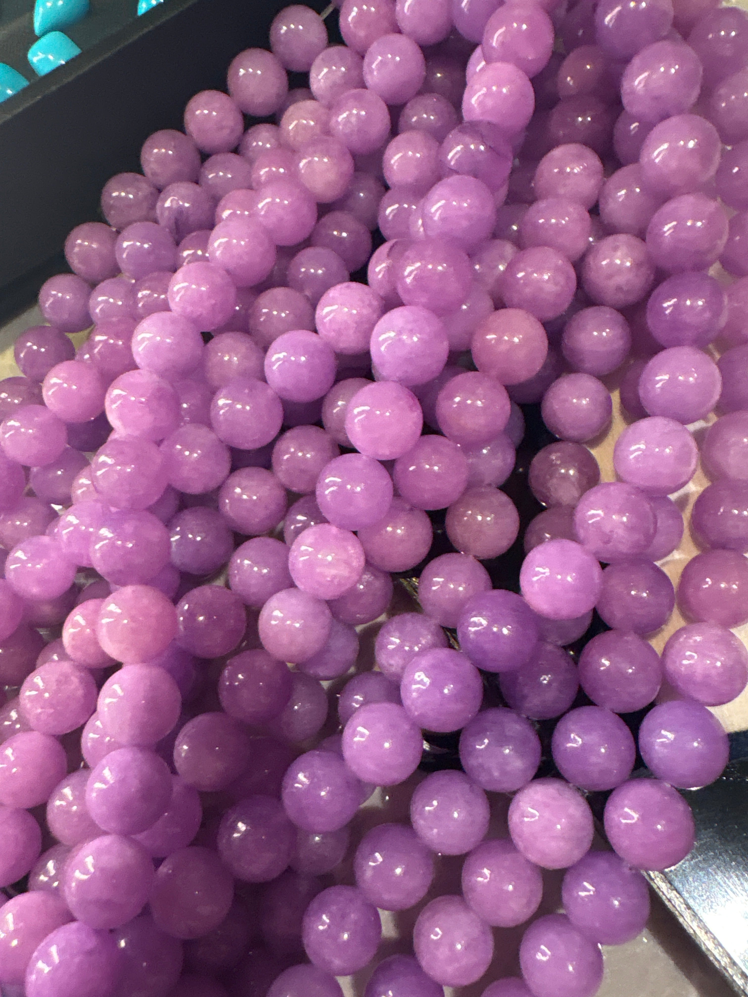 Lavender amethyst beads DXBCS4794