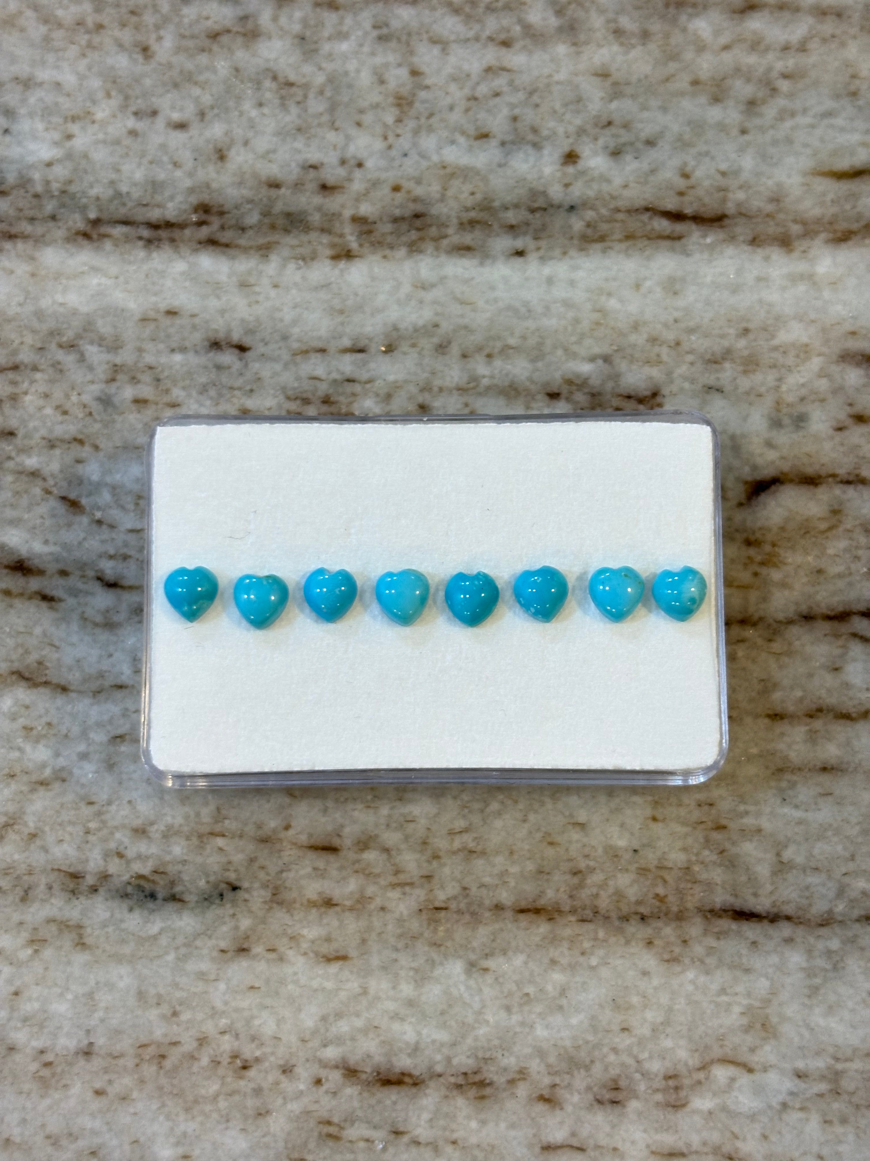 4.20ct Heart Turquoise Arizona Set 8pcs DXBCS4869