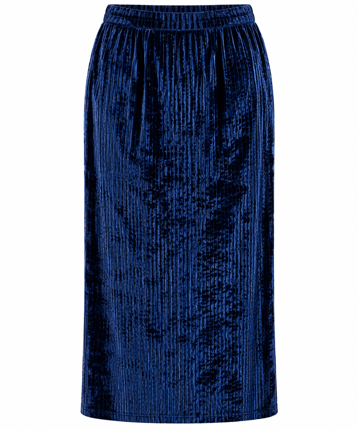 SKIRT DIANA NIGHT BLUE PLEATED VELVET MCL13602