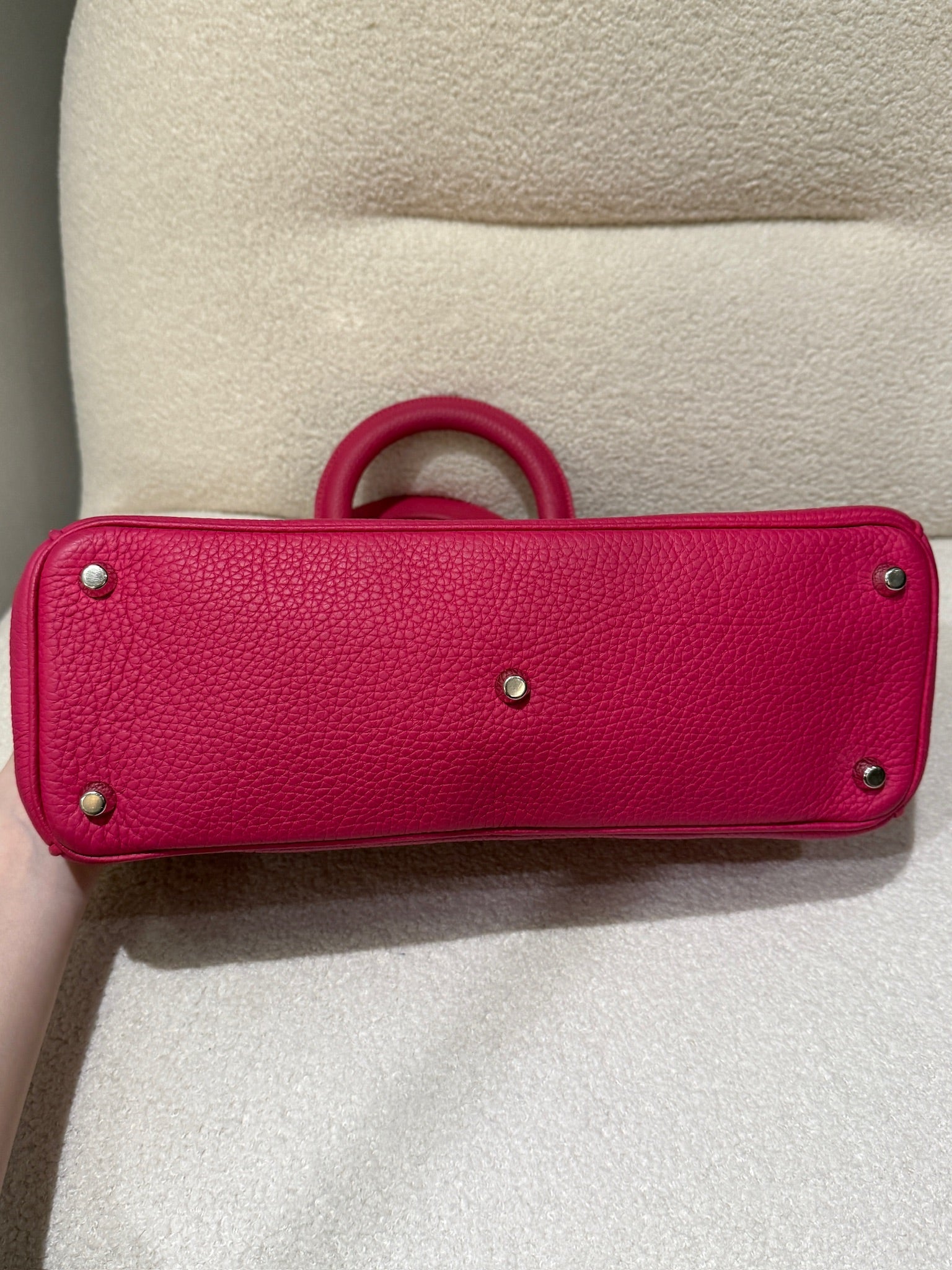 Christian Dior Calfskin Medium Diorissimo Bag Fuchsia