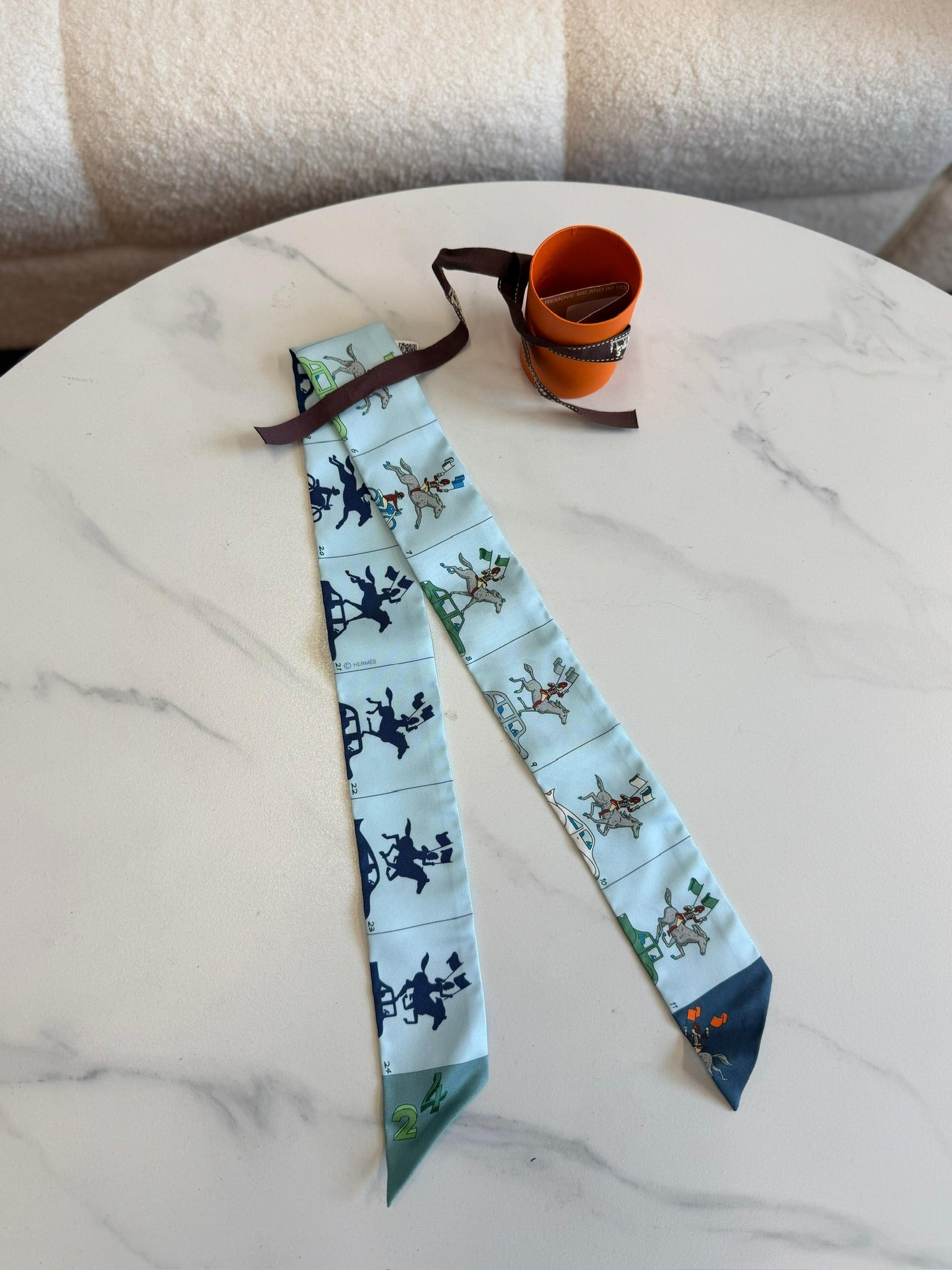 Hermès Twilly Scarf - Aqua Equestrian