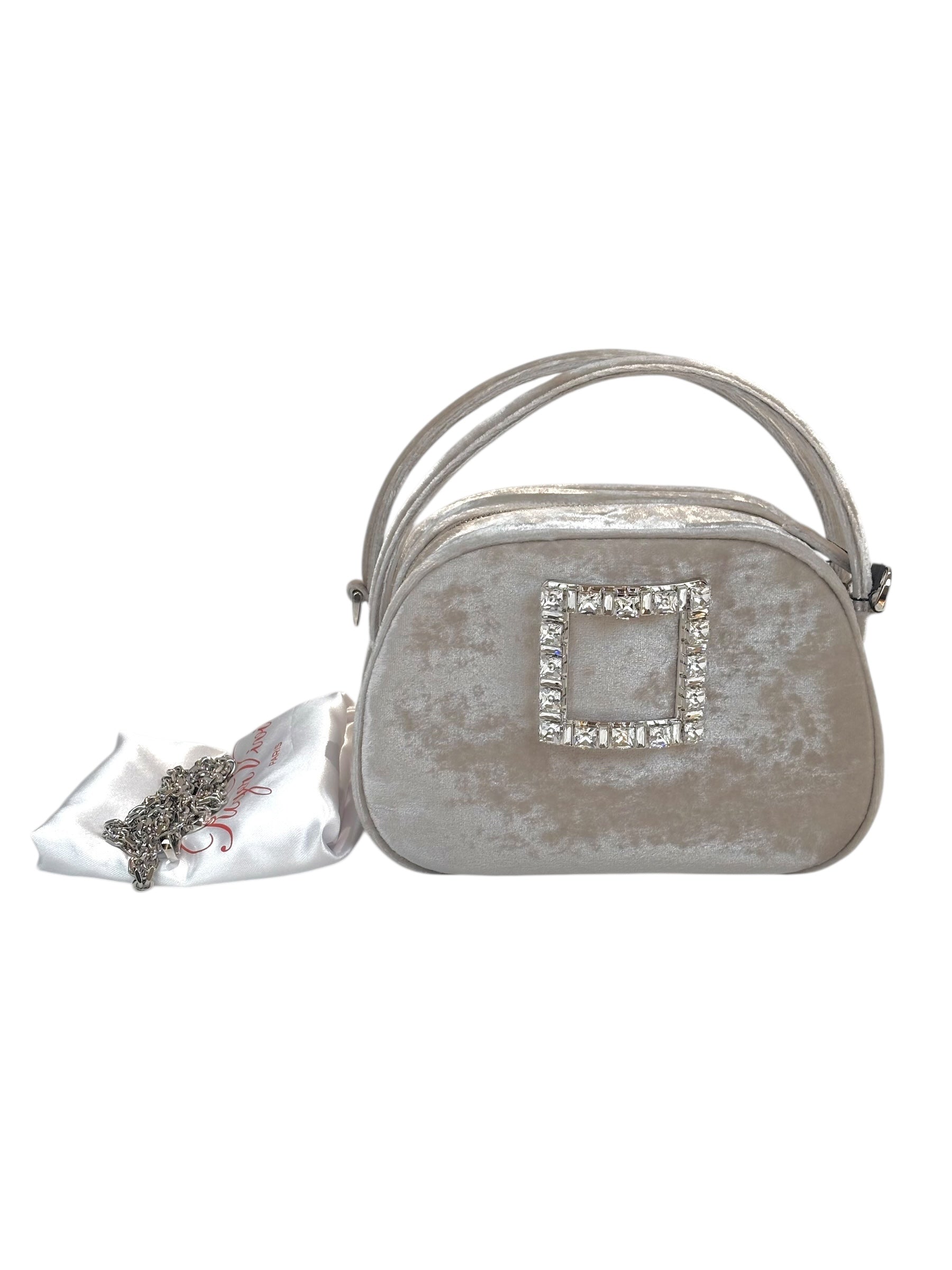 Roger Vivier Grey Mini Bag in Velvet