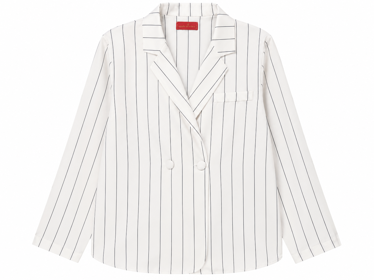 JACKET JUSTIN PINSTRIPES WHITE BLACK MCL11391