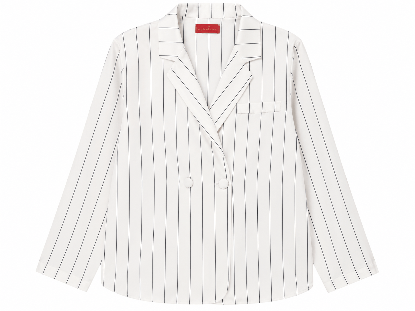JACKET JUSTIN PINSTRIPES WHITE BLACK MCL11391