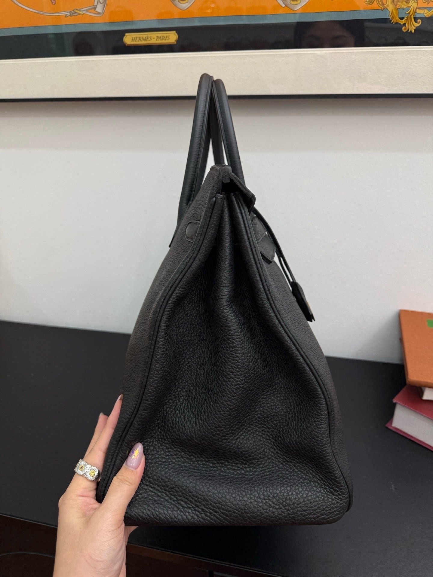 Hermès Birkin 40 Black Togo Leather Gold Hardware Q Stamp