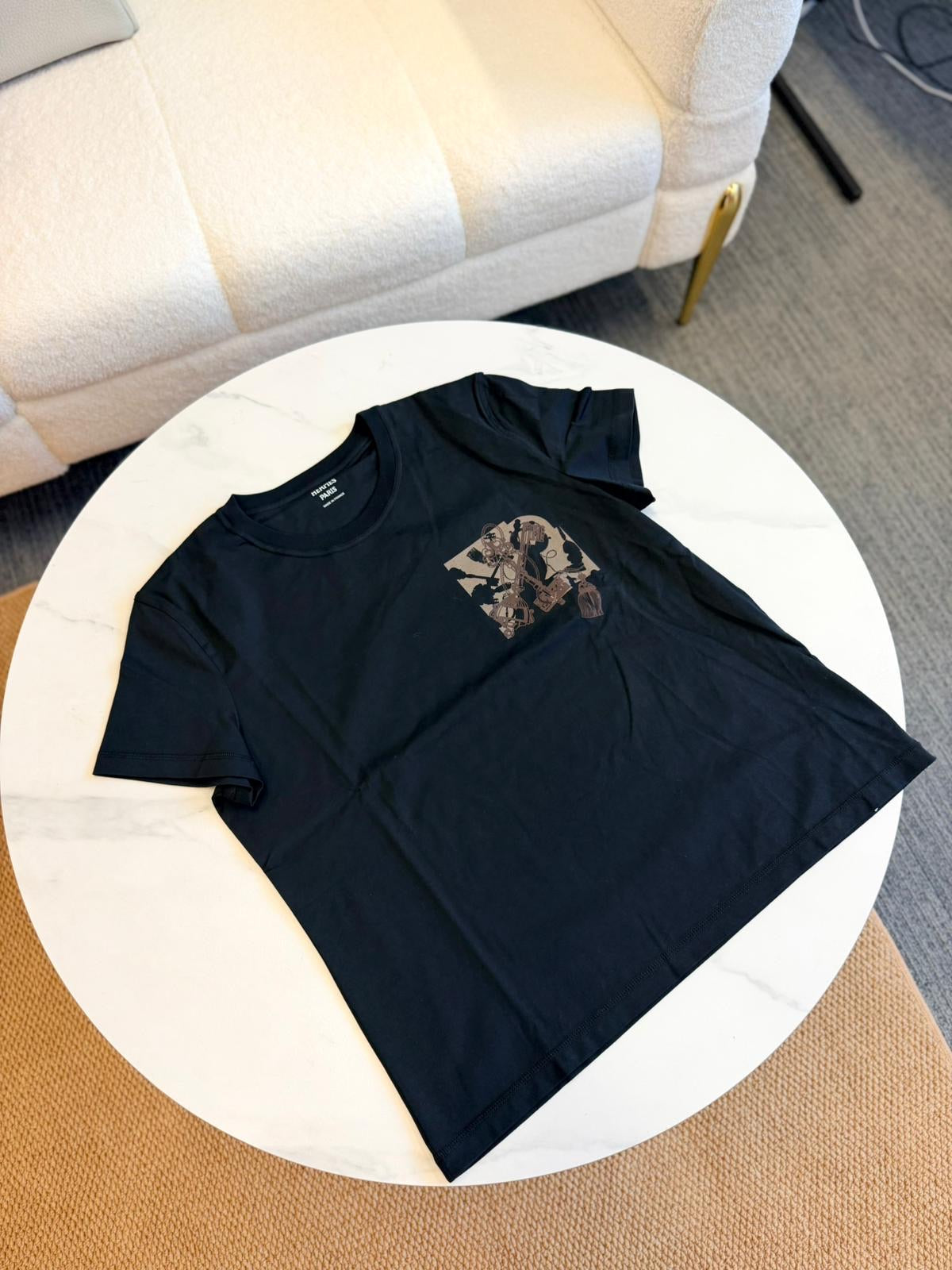 Hermès Embroidered Pocket T-Shirt - Black