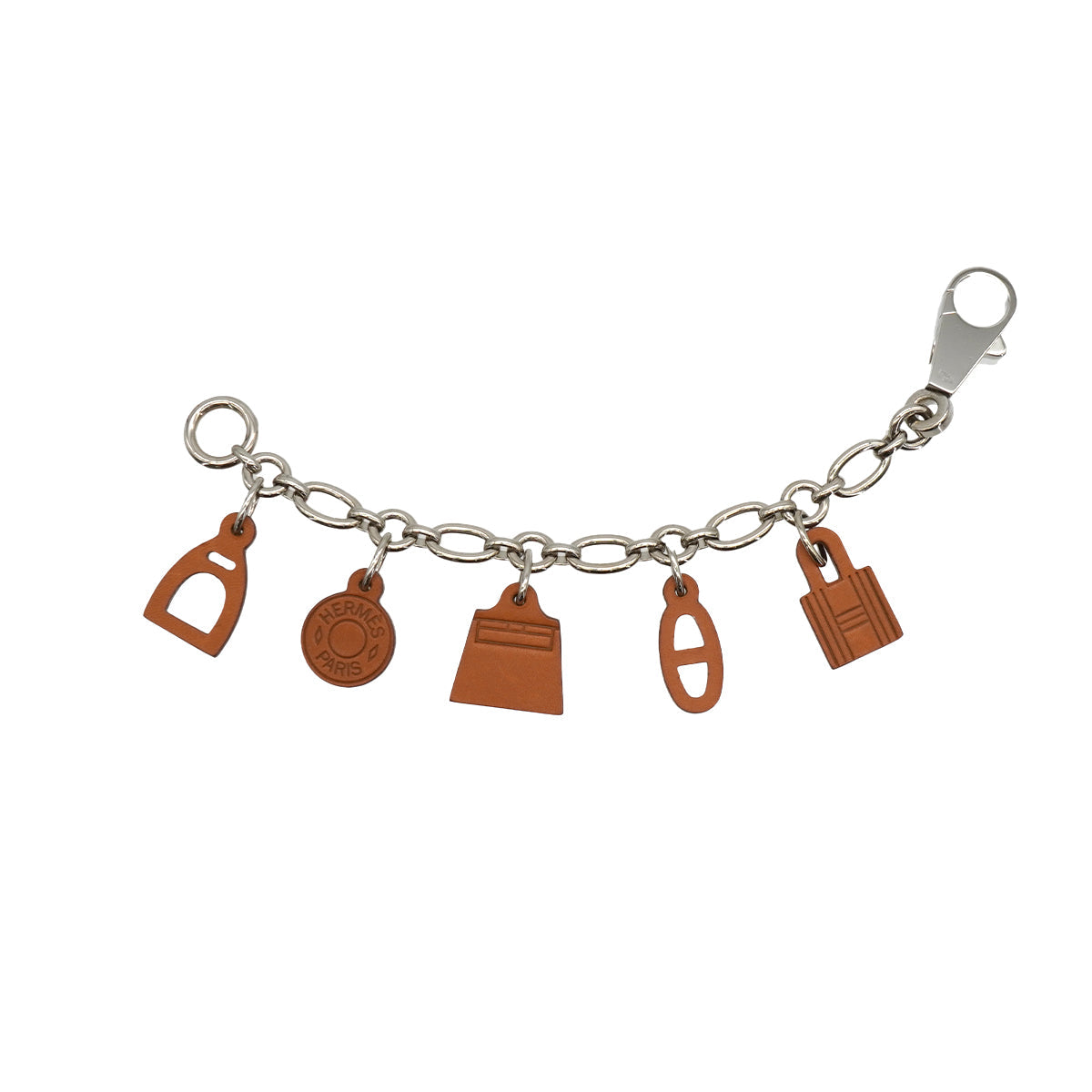HERMES BAG CHARM AMULETTES 5 FAUVE VEAU BARENIA PALLADIUM HARDWARE 90341264