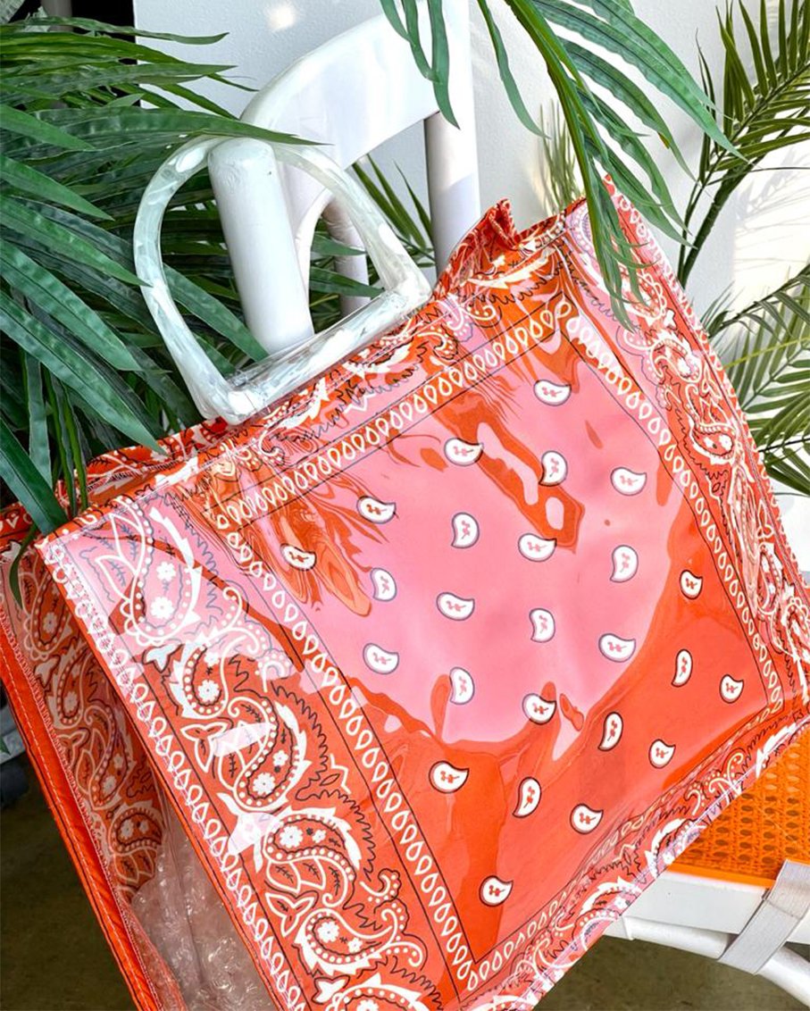 Bandana Beach Bag Orange