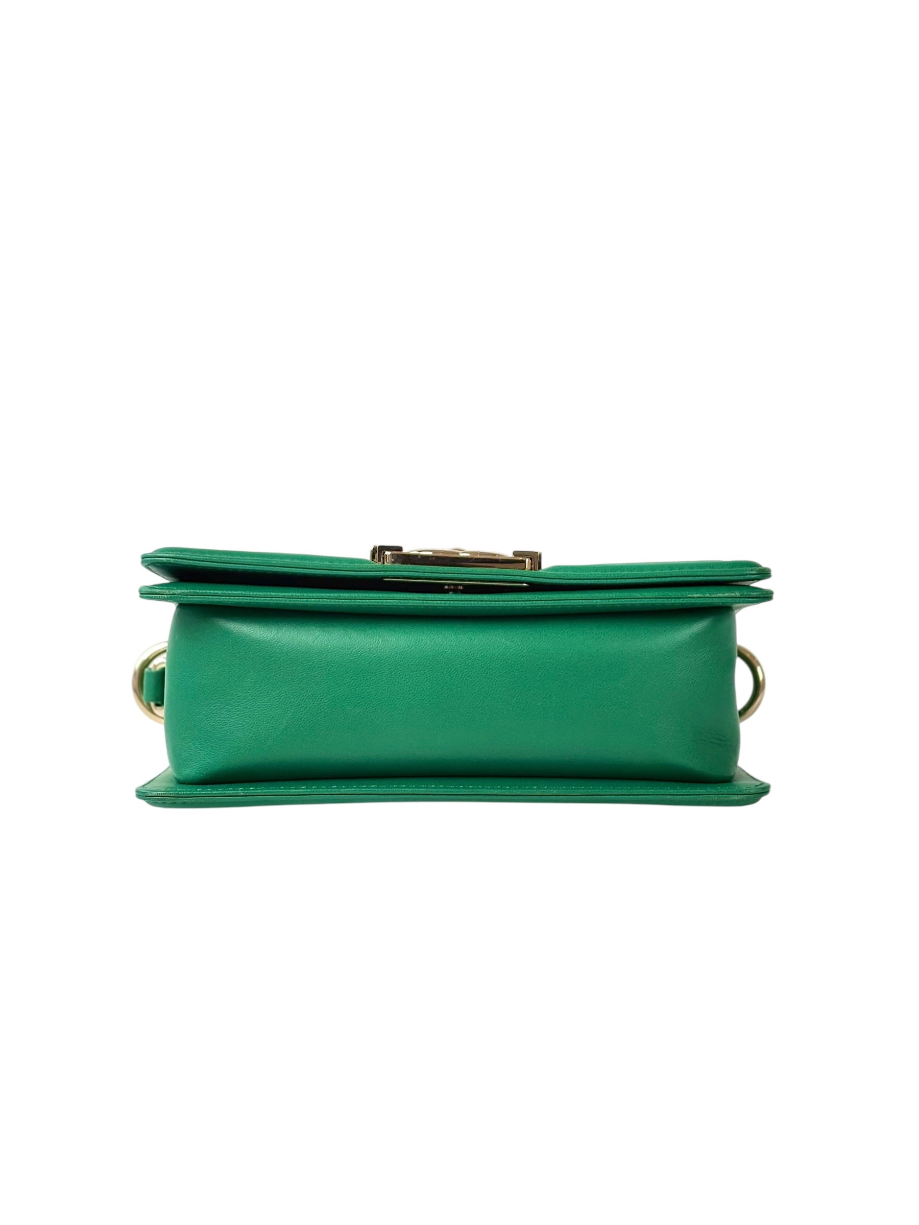 Chanel Small Green Boy Bag