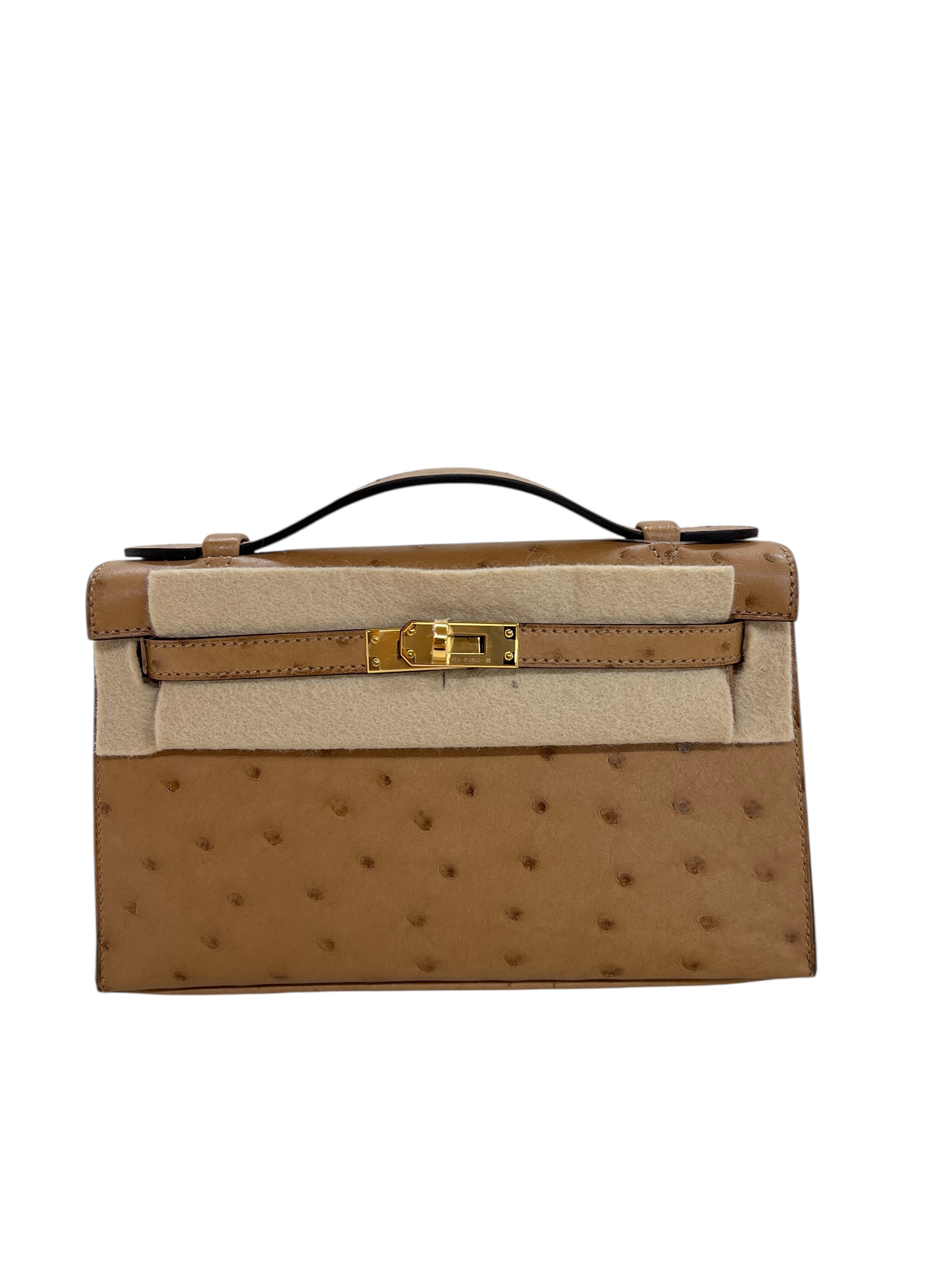 Hermes Kelly Pochette Chai GHW #W SKCJB-216405