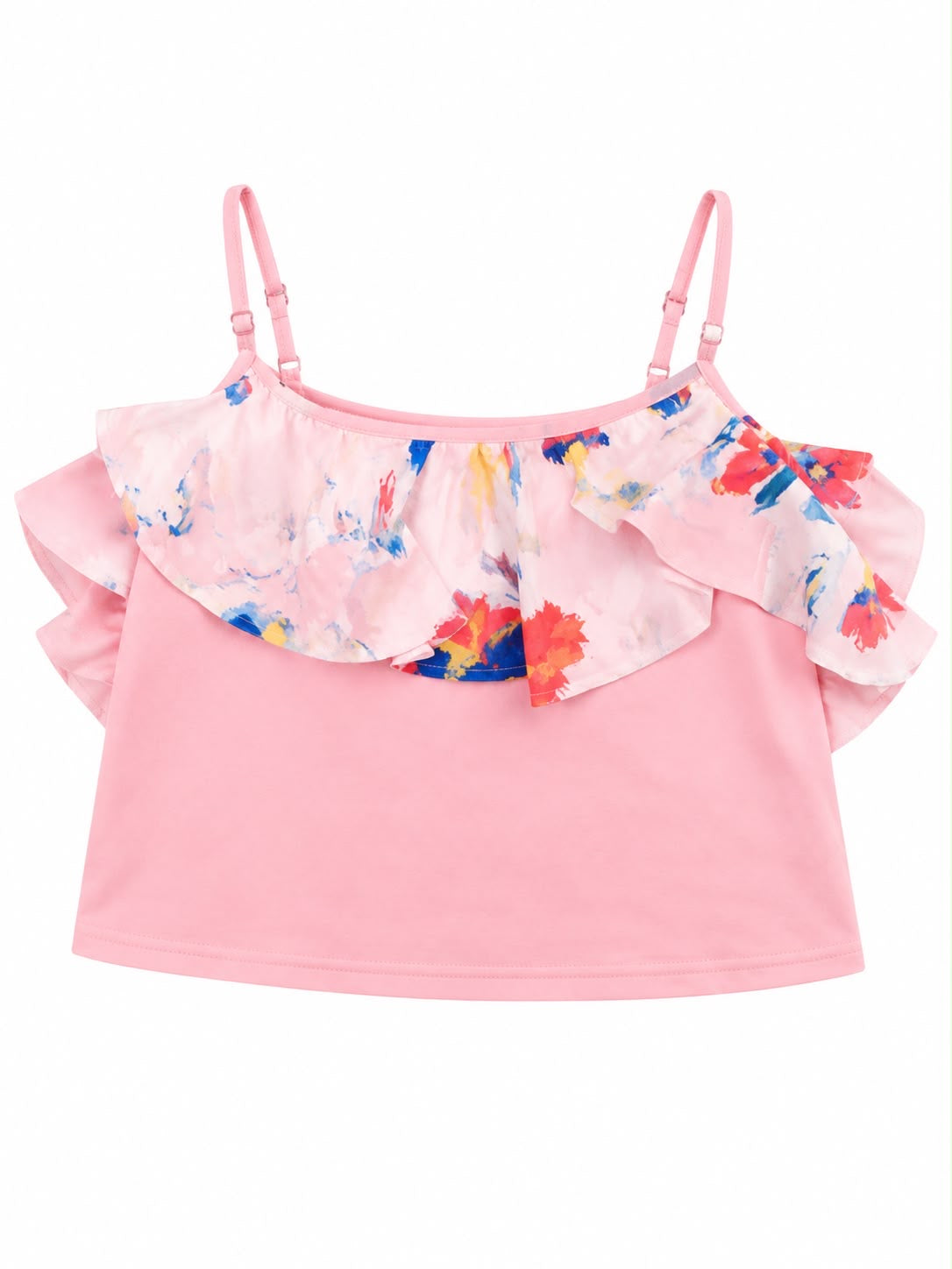 TOP COCORELLA SILK CHIFFON PINK FLORAL MCL12962