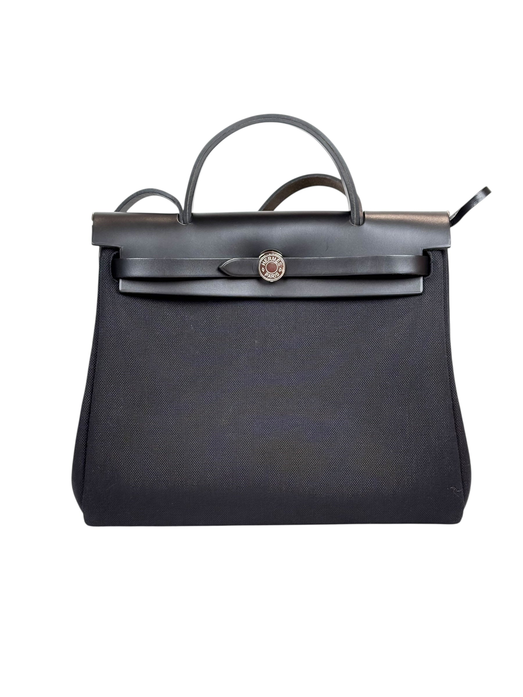 Hermes Herbag Zip 31 Black Bag