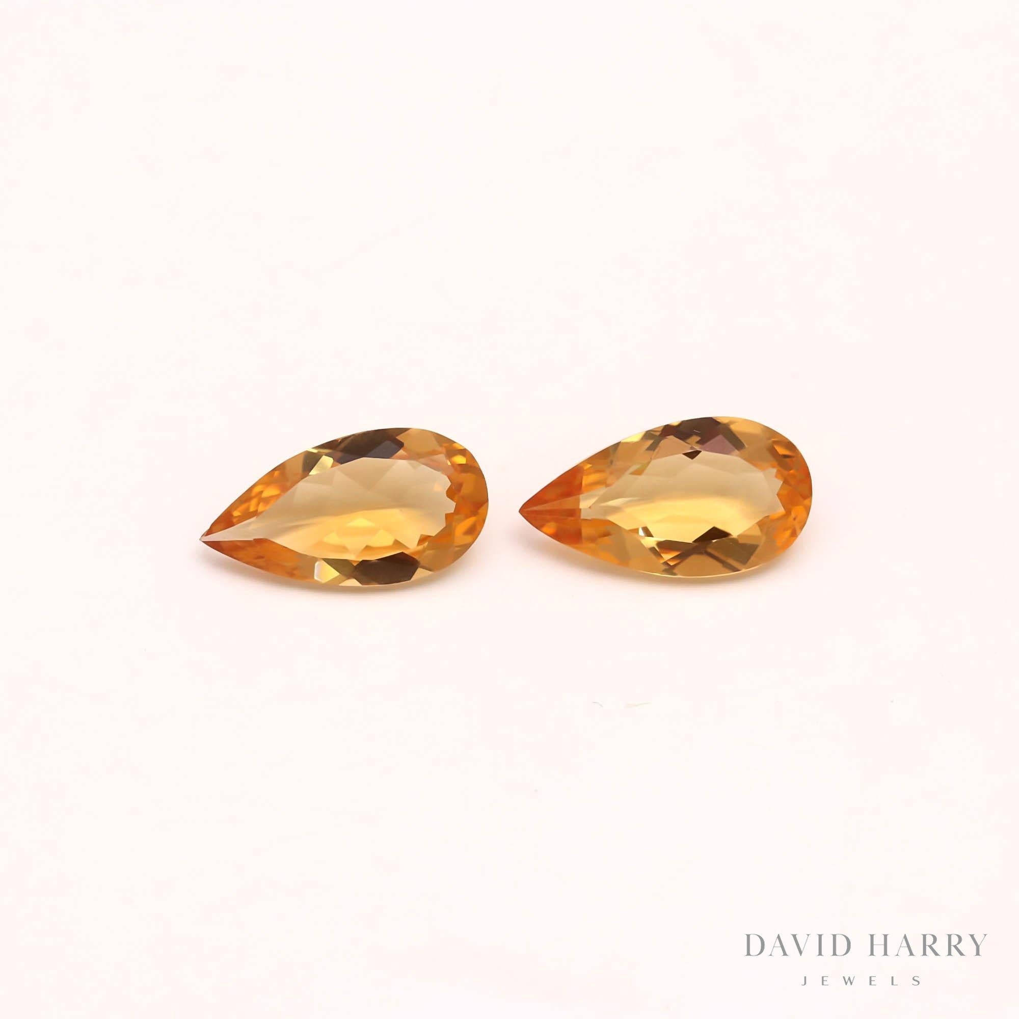 8ct Yellow Citrine Pair