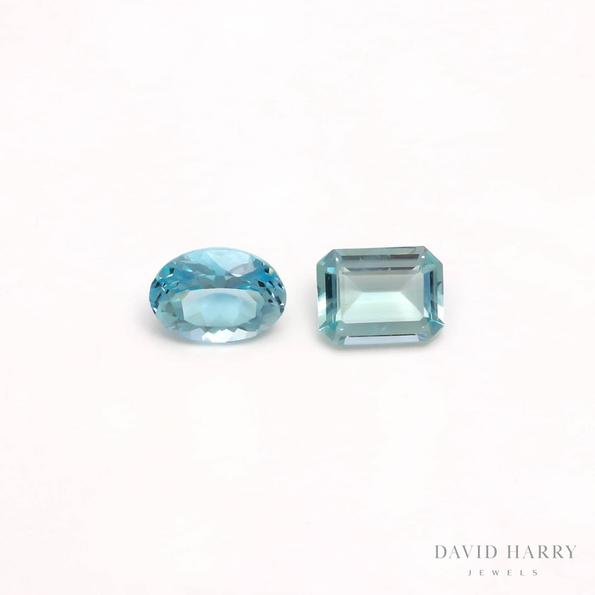 3.51ct Blue Aquamarine Pair