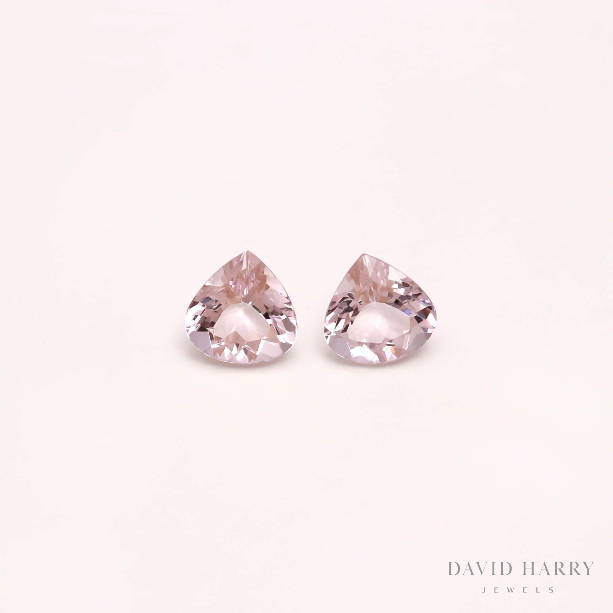 2.99ct Pink Morganite Pair