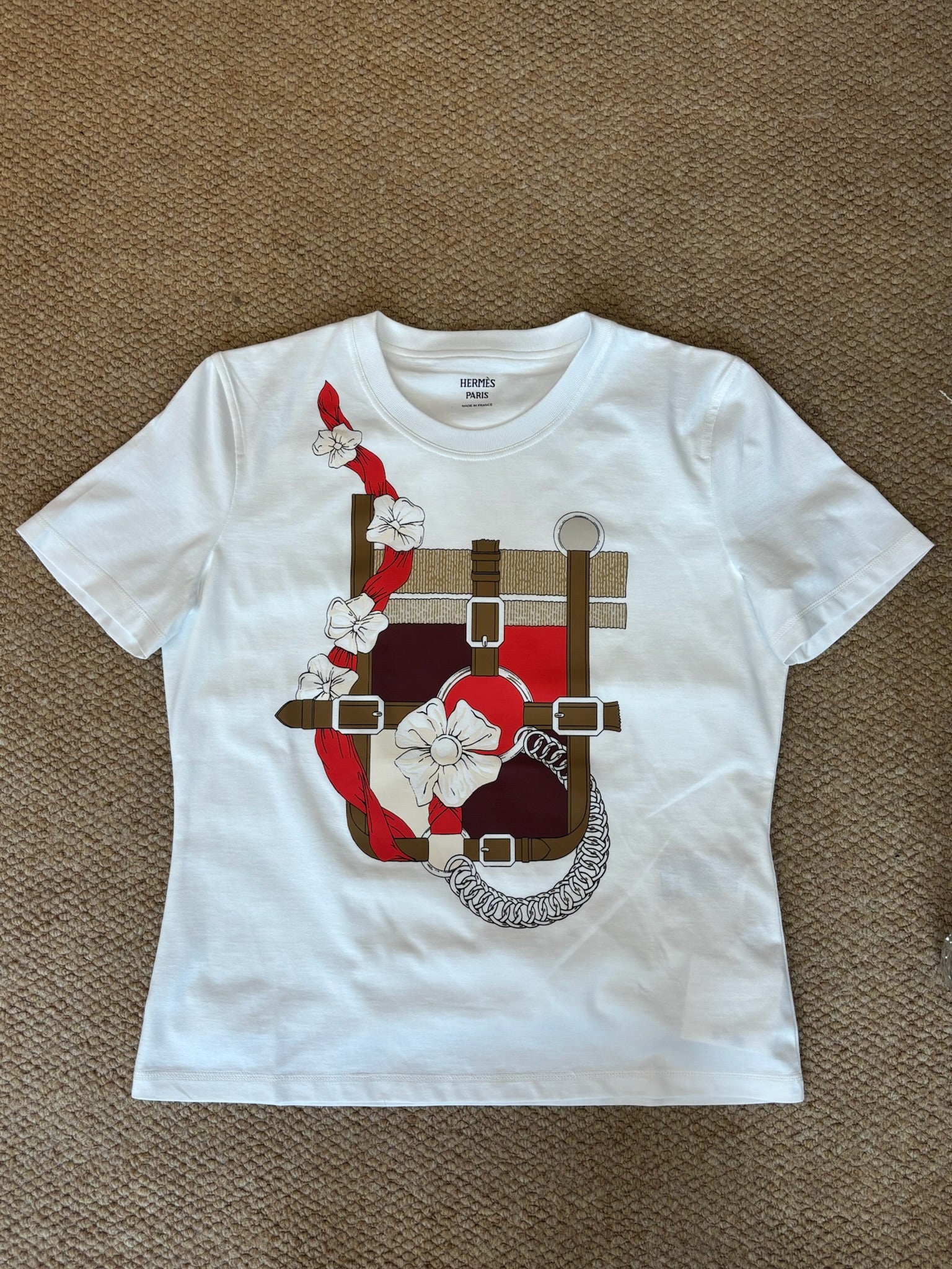 Size 40 - Hermès Printed Grand Manege micro T-shirt