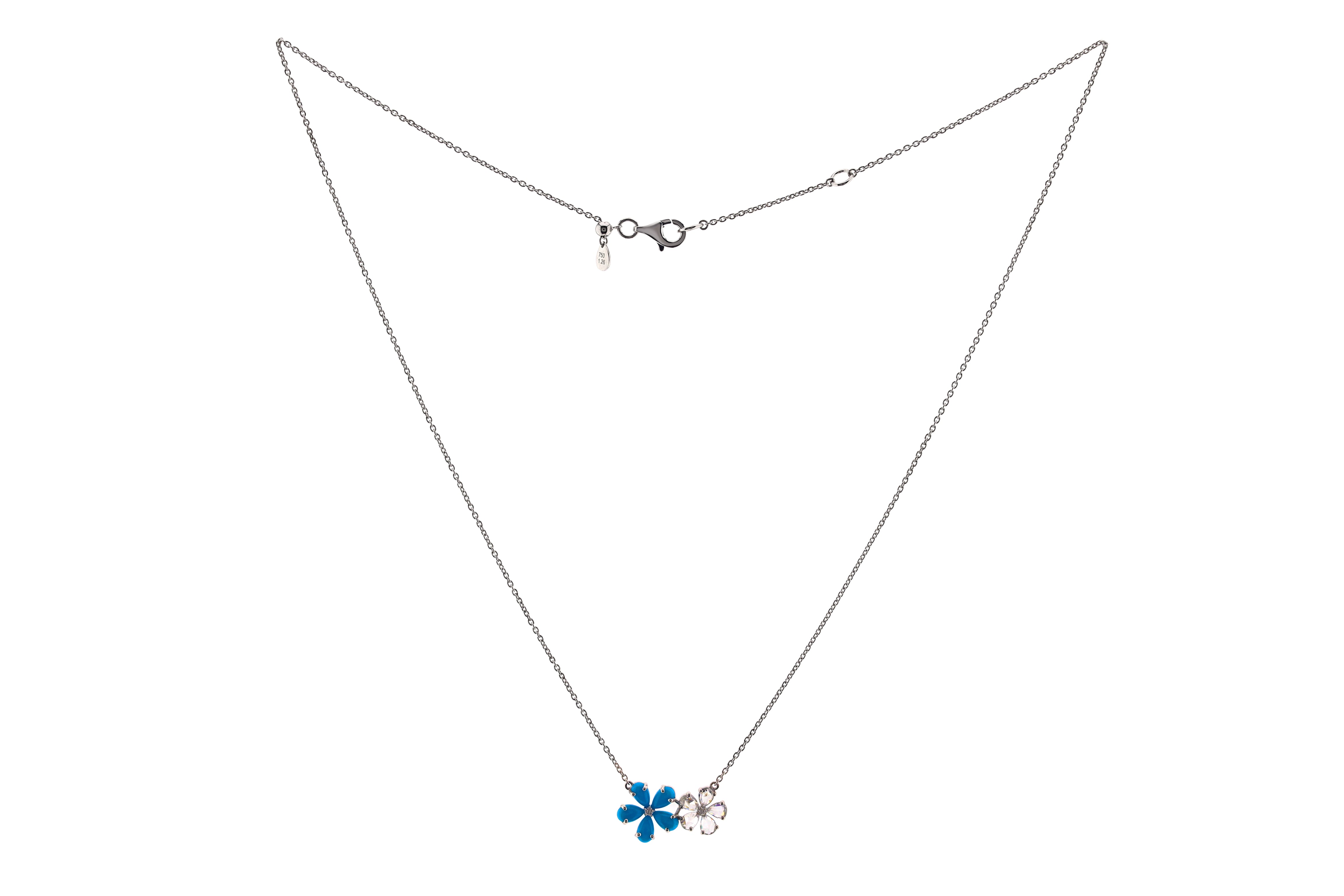 1.26ct EX PEAR RC TURQUISE PEAR NECKLACE C11419