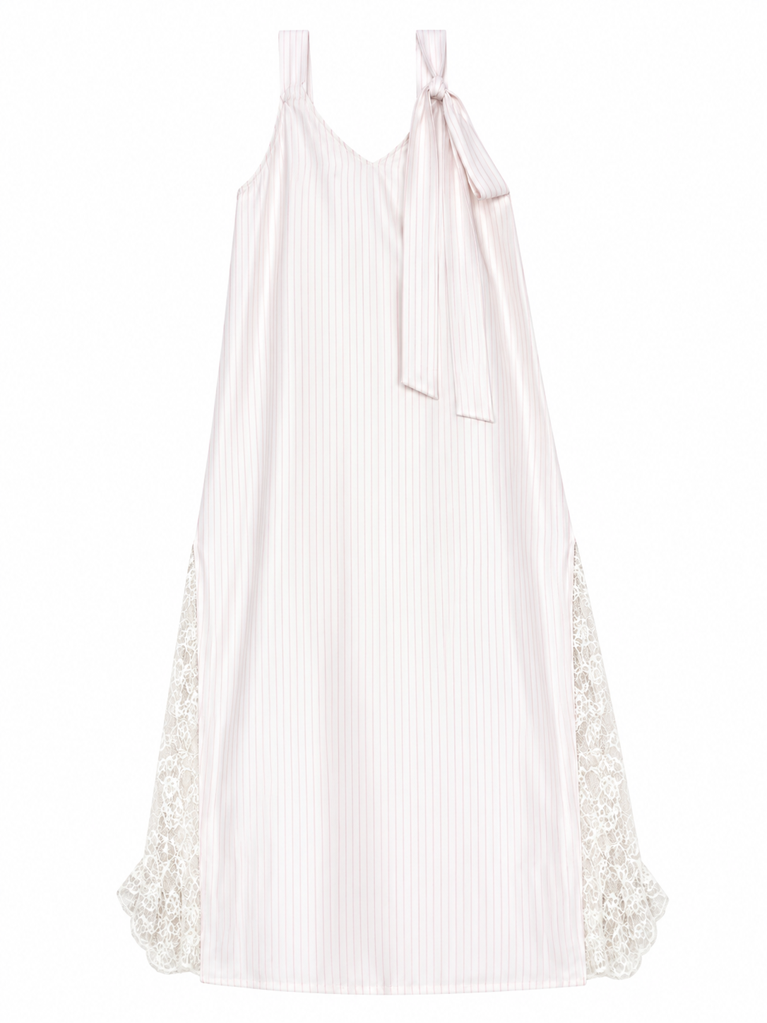 DRESS SOPHIA PINSTRIPES WHITE PINK MCL11831