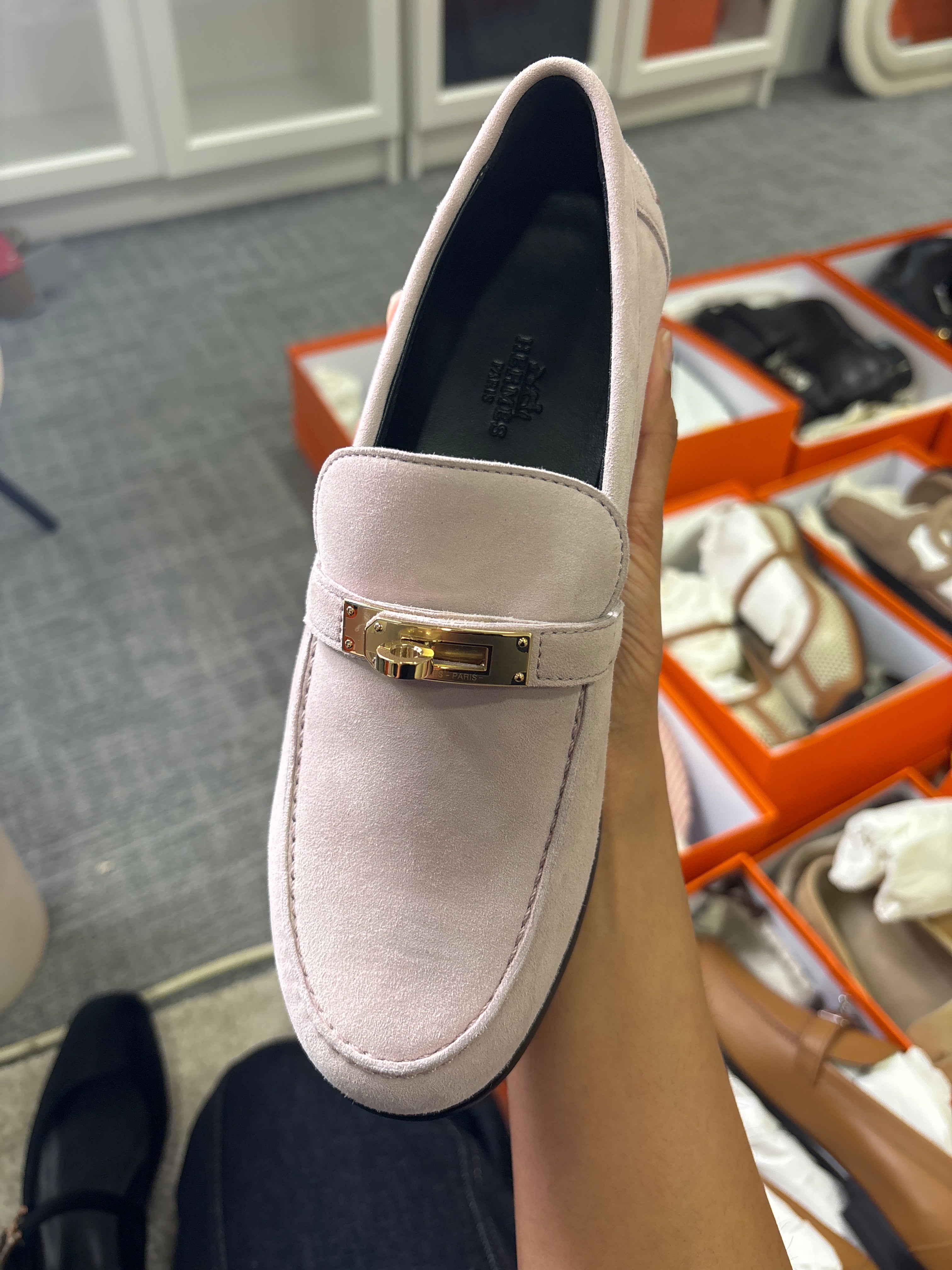 Hermes pink loafers ALC3702