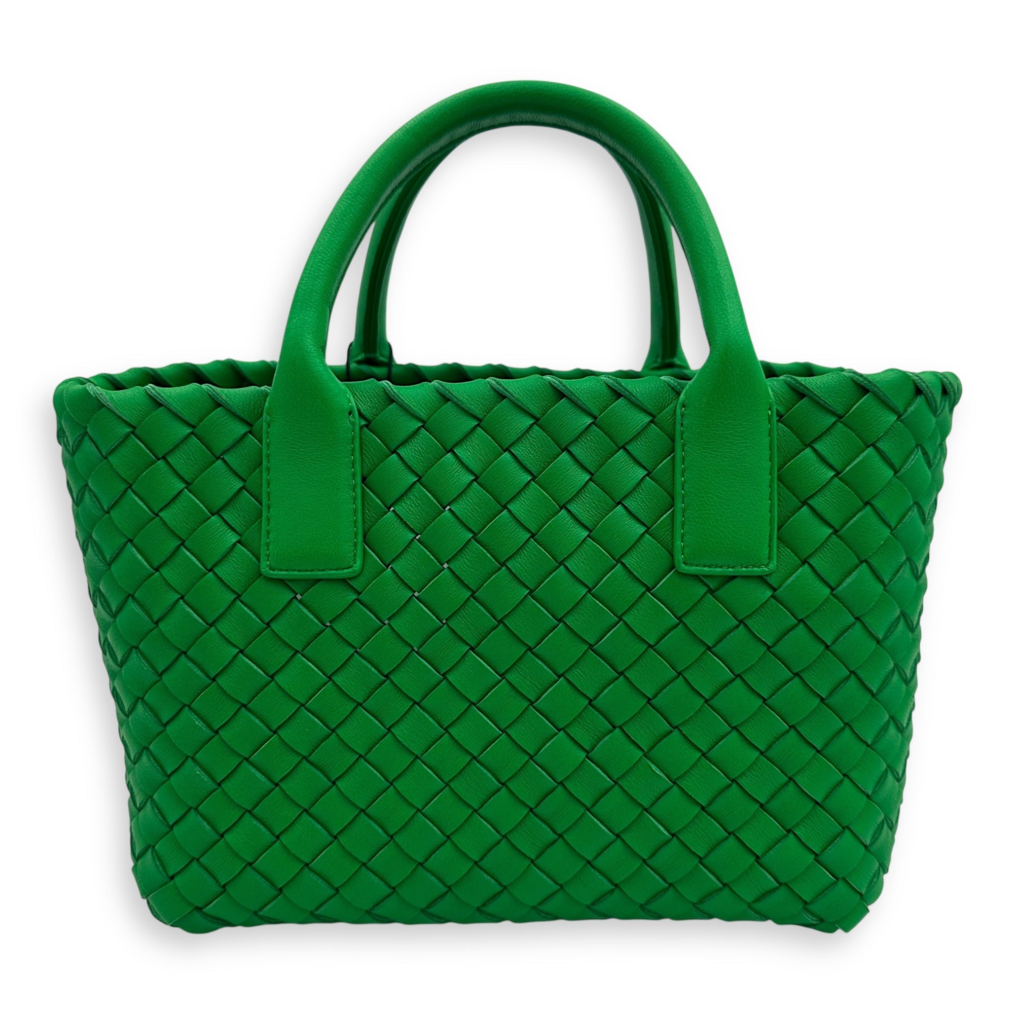 Bottega Veneta Cabat Top Handle Bag Green in Lambskin, Gold hardware C2509-007990LL