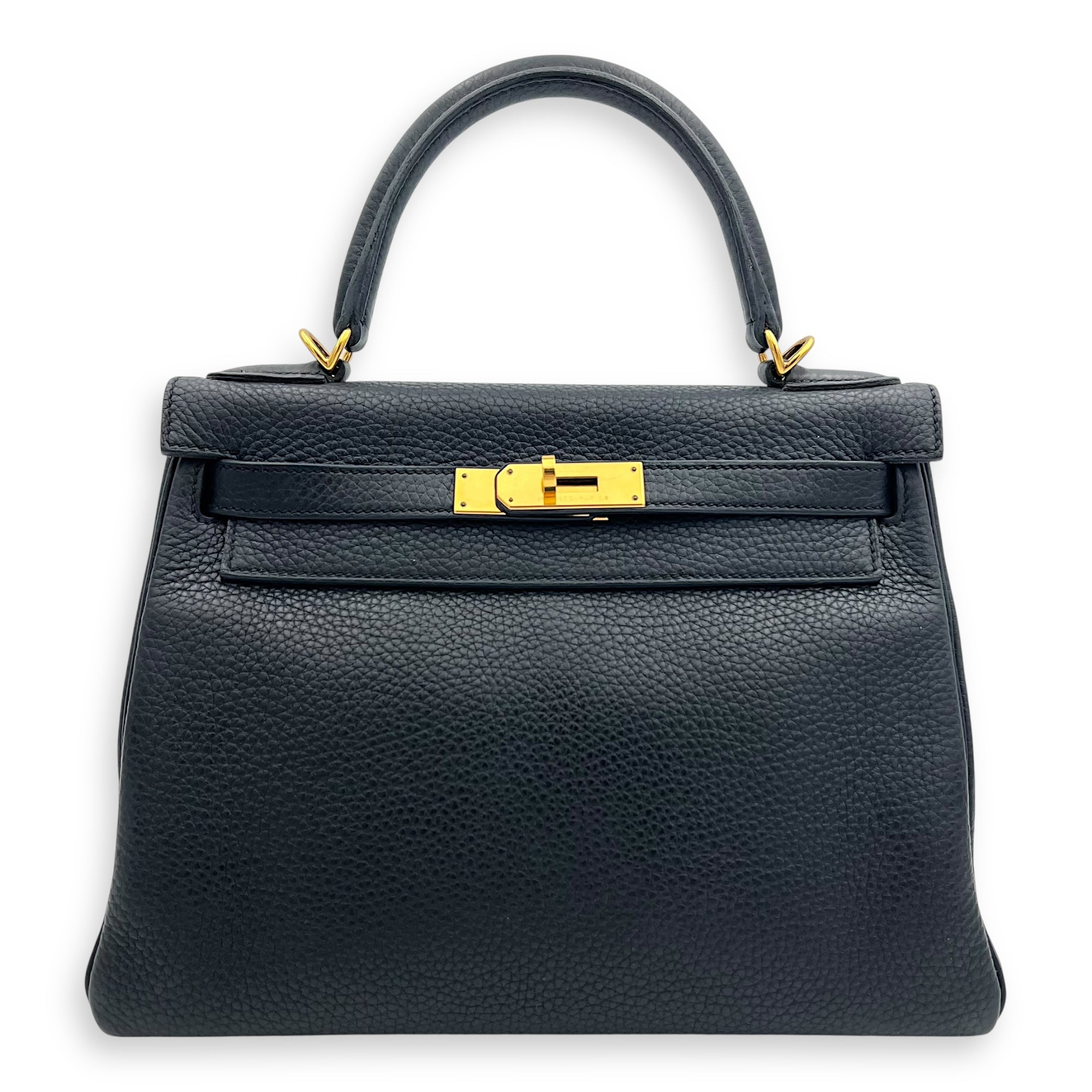 Hermès Kelly Black in Clemence, Gold hardware C2509-008016AN