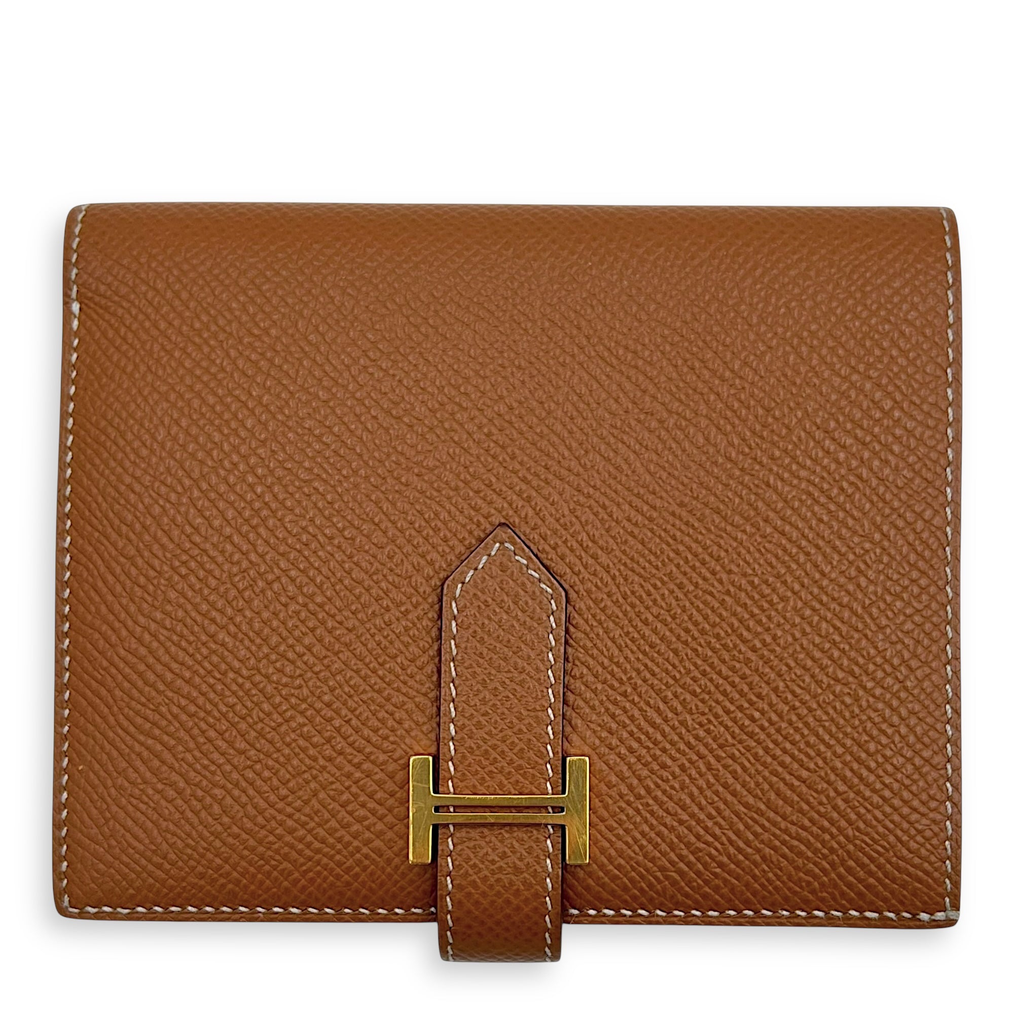 Hermès Bearn gold in Epsom, Gold hardware C2509-008075VZ